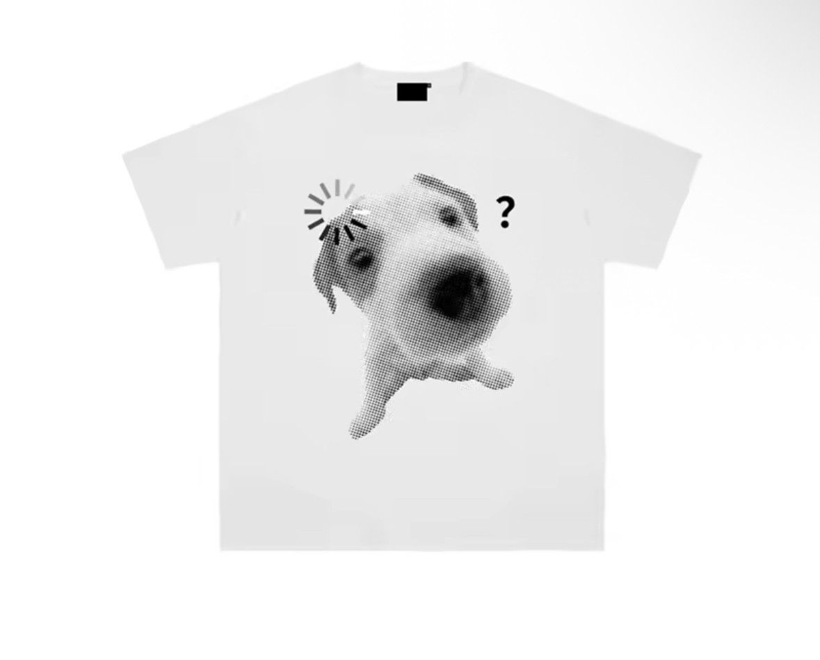 Japanese Brand Korean Harajuku Question Mark Adorable Dog Graphic T-Shirt Size US XL / EU 56 / 4 - 1 Thumbnail