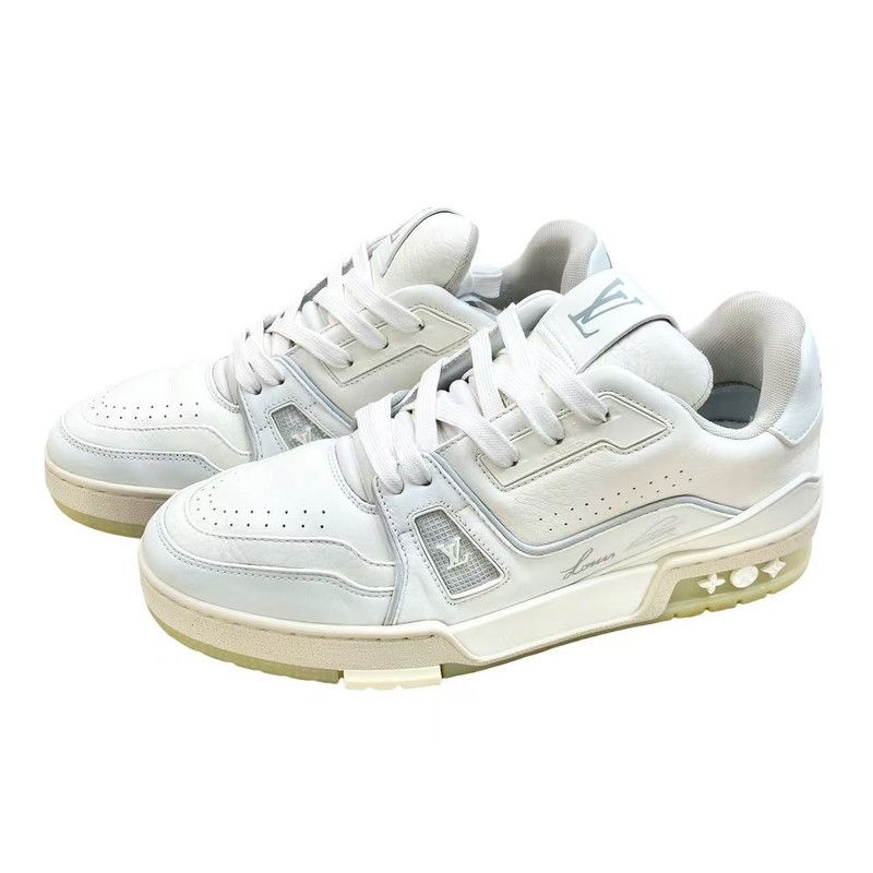 Louis Vuitton White Trainer Low-top Fashion Sneakers 0079