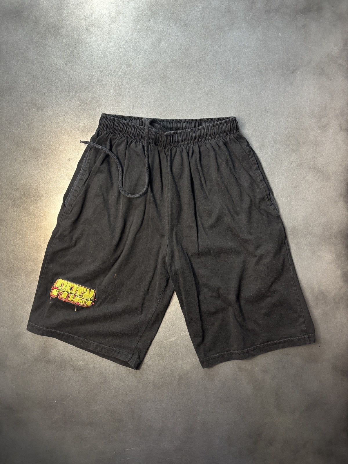 Actual Pain × Vintage 1990s Pain Shorts Vintage Drawstring Cotton Black Summer Med Size US 30 / EU 46 - 13 Thumbnail
