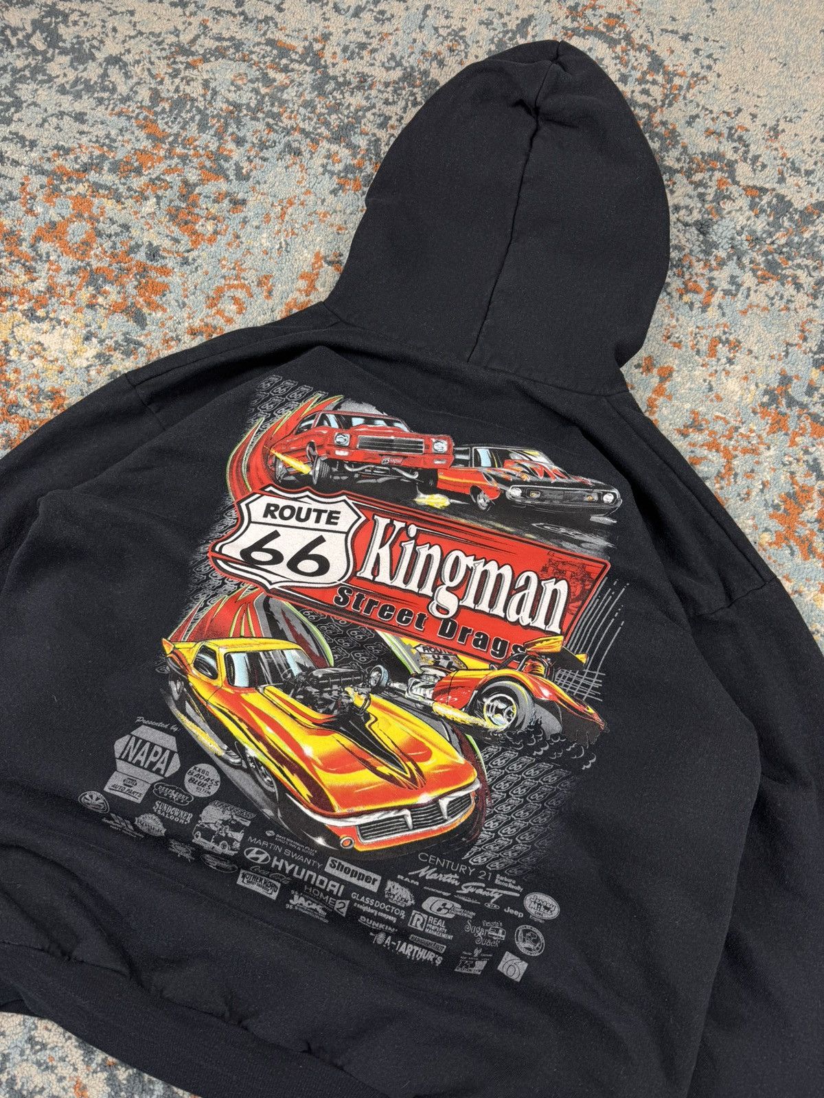 Vintage Vintage 90s Kingman street drags racing musclecar hoodie y2k Size US L / EU 52-54 / 3 - 4 Thumbnail