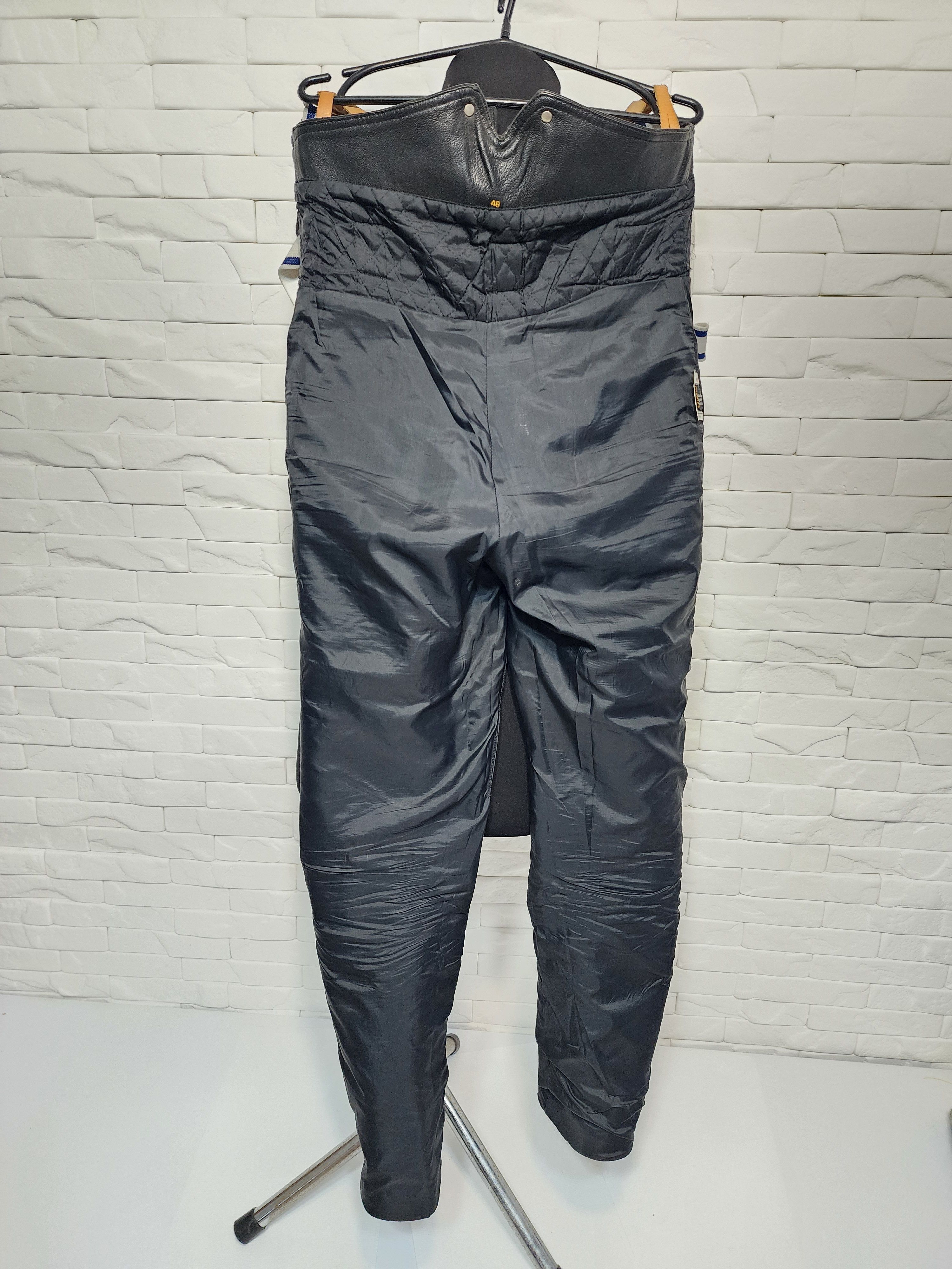 Genuine Leather Men's leather black biker pants. Size US 32 / EU 48 - 8 Thumbnail