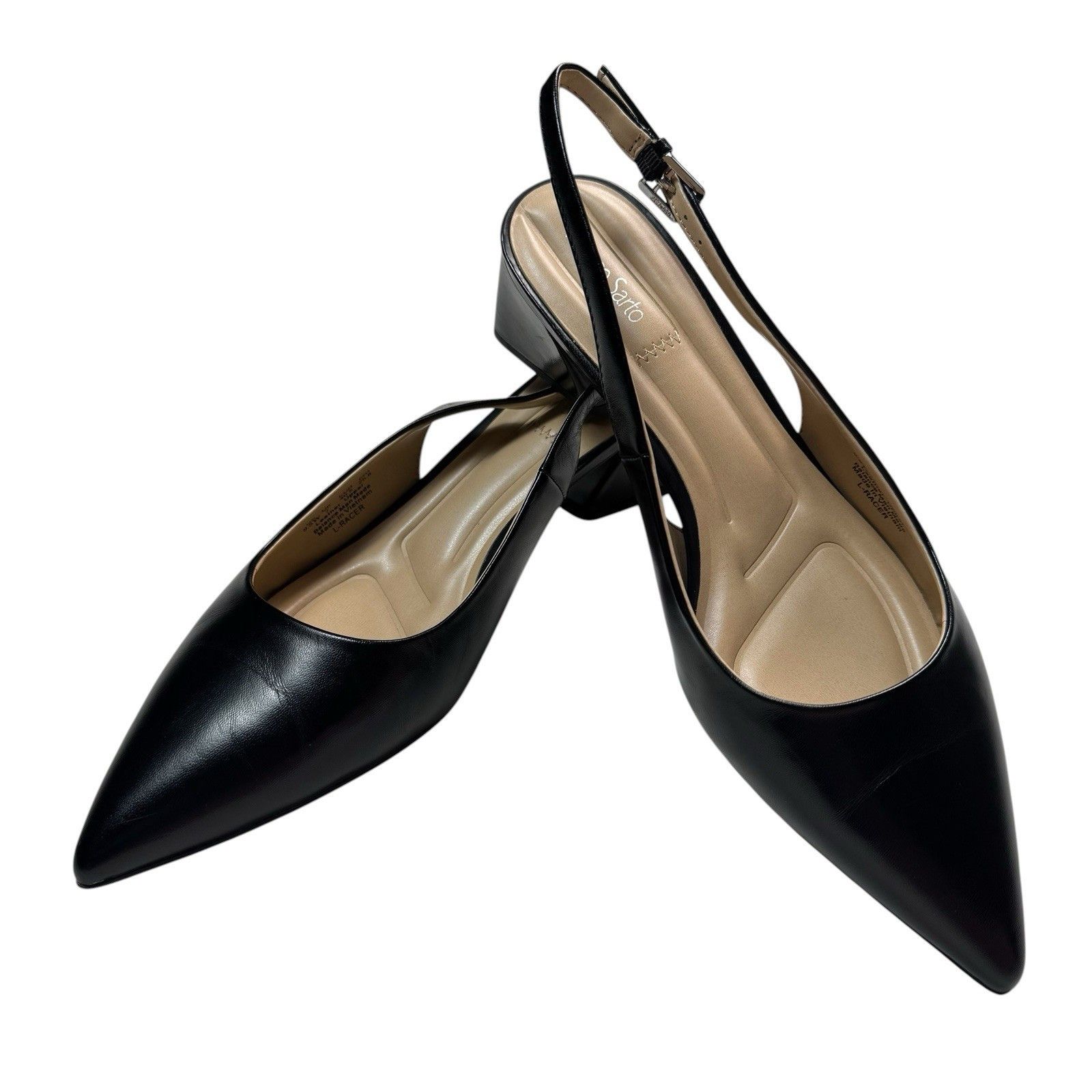 Franco Sarto New Franco Sarto Racer Pointed Toe Block Heel Slingback Pum Size US 9.5 / IT 39.5 - 2 Thumbnail