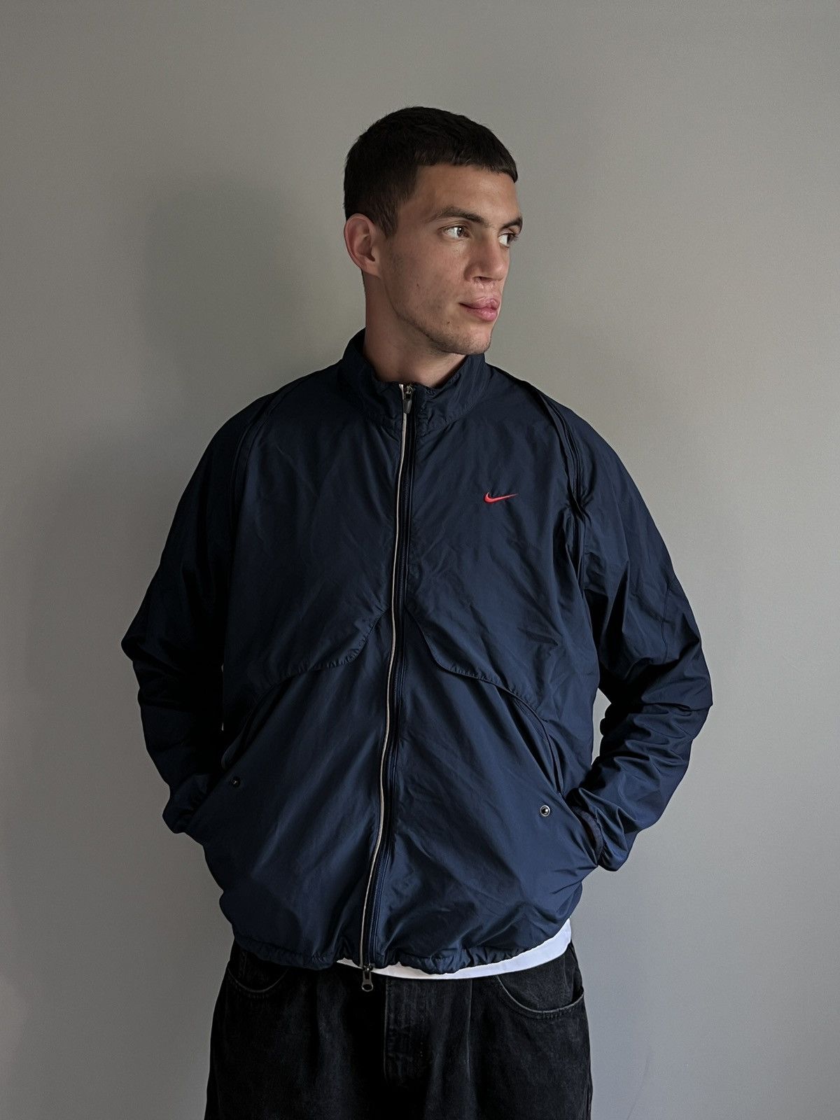 Nike Vintage Nike Transformer 2in1 Nylon Jacket Size US S / EU 44-46 / 1 - 1 Thumbnail