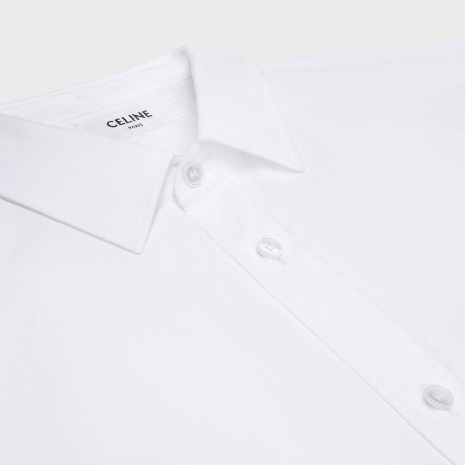 Celine 24SS Loose Shirt White Cotton Poplin Triomphe Sz 38 Size US S / EU 44-46 / 1 - 3 Thumbnail