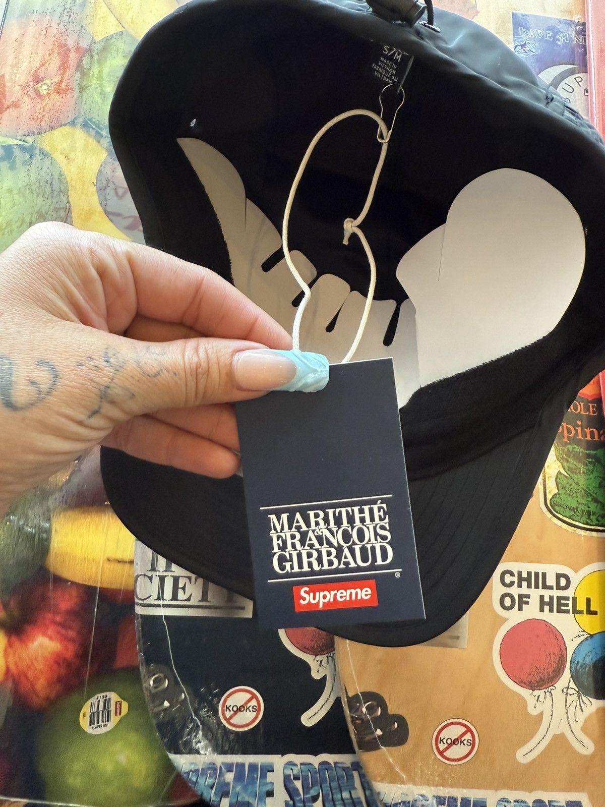 Marithe + Francois Girbaud × Supreme Black supreme hat Size ONE SIZE - 4 Thumbnail