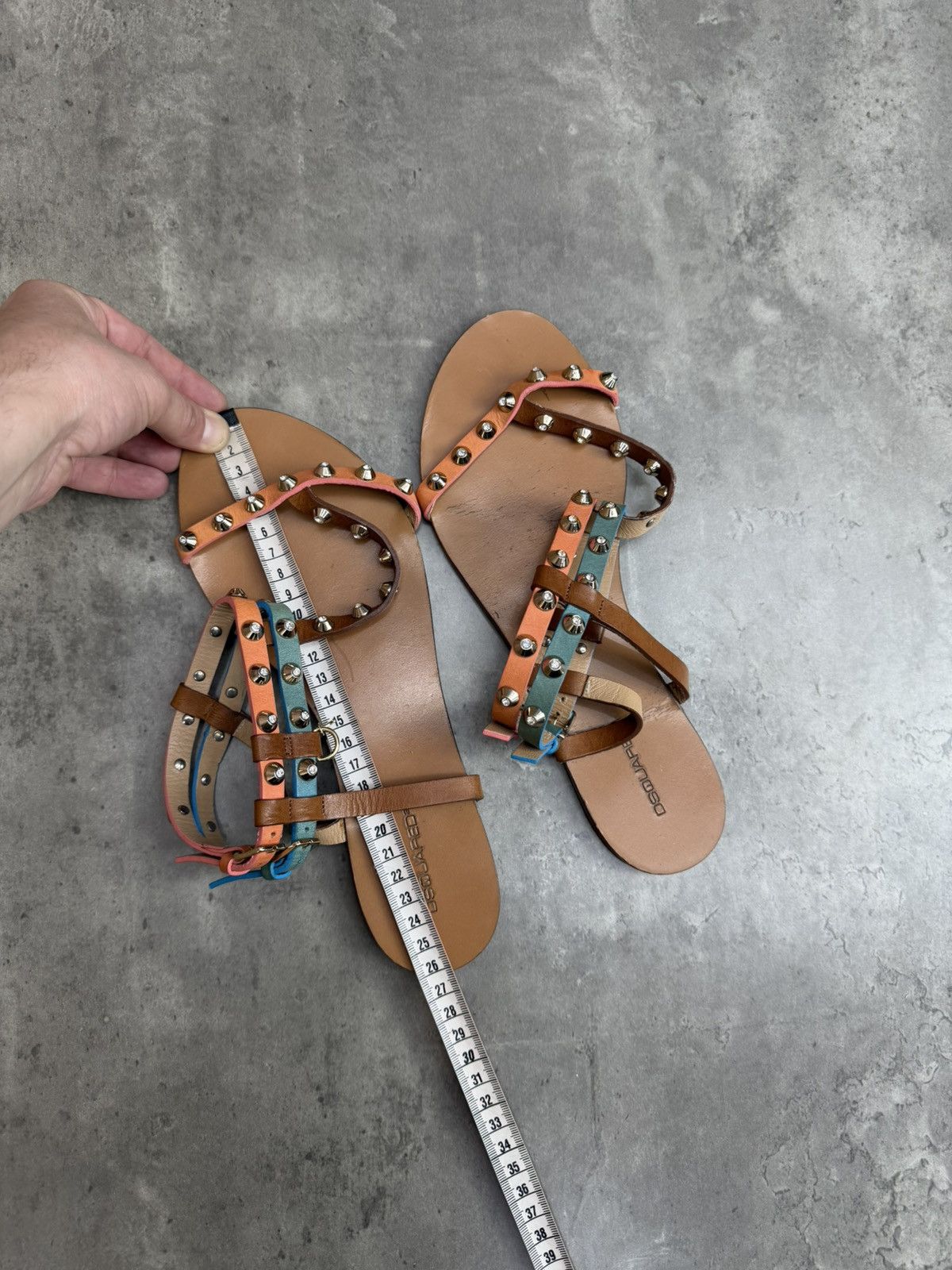 Dsquared2 Dsquared2 Studded Gladiator Leather Sandals EU 40 Size US 10 / IT 40 - 12 Thumbnail