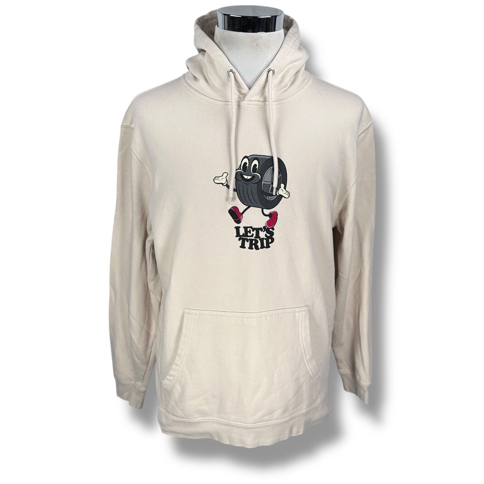 Sturniolo Triplets Let’s Trip Wheelie Hoodie Men L Cream