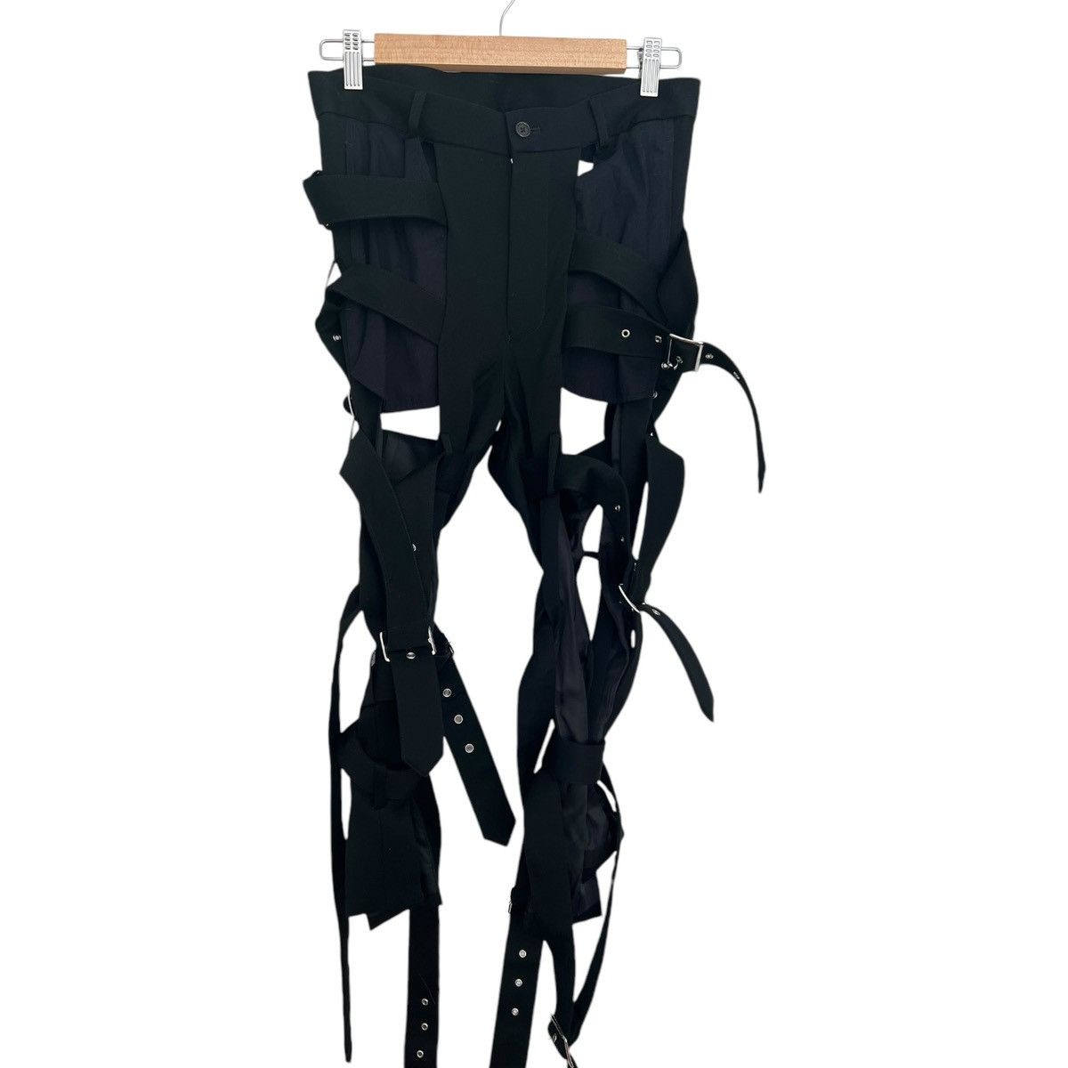 Comme des Garcons × Noir Kei Ninomiya Noir kei ninoyima bondage strap leggings Size 29" - 3 Thumbnail