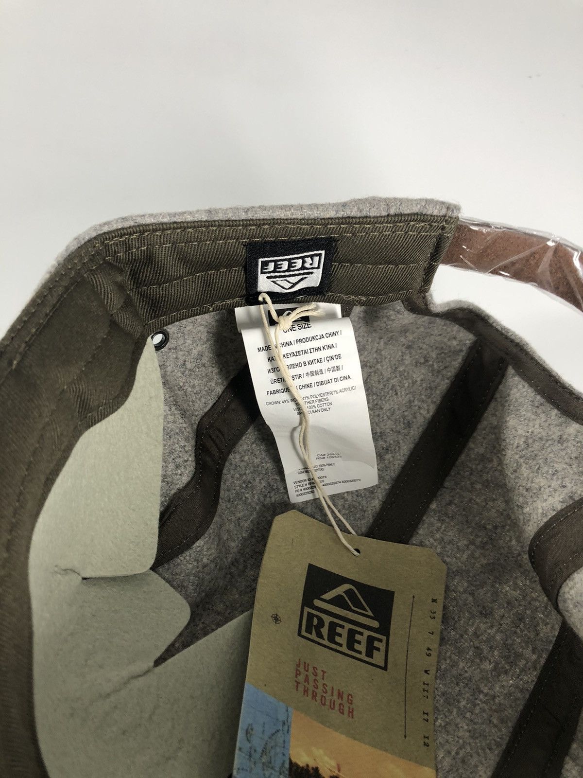 REEF Reef Town Heather Grey Green Strapback Hat Size ONE SIZE - 3 Thumbnail