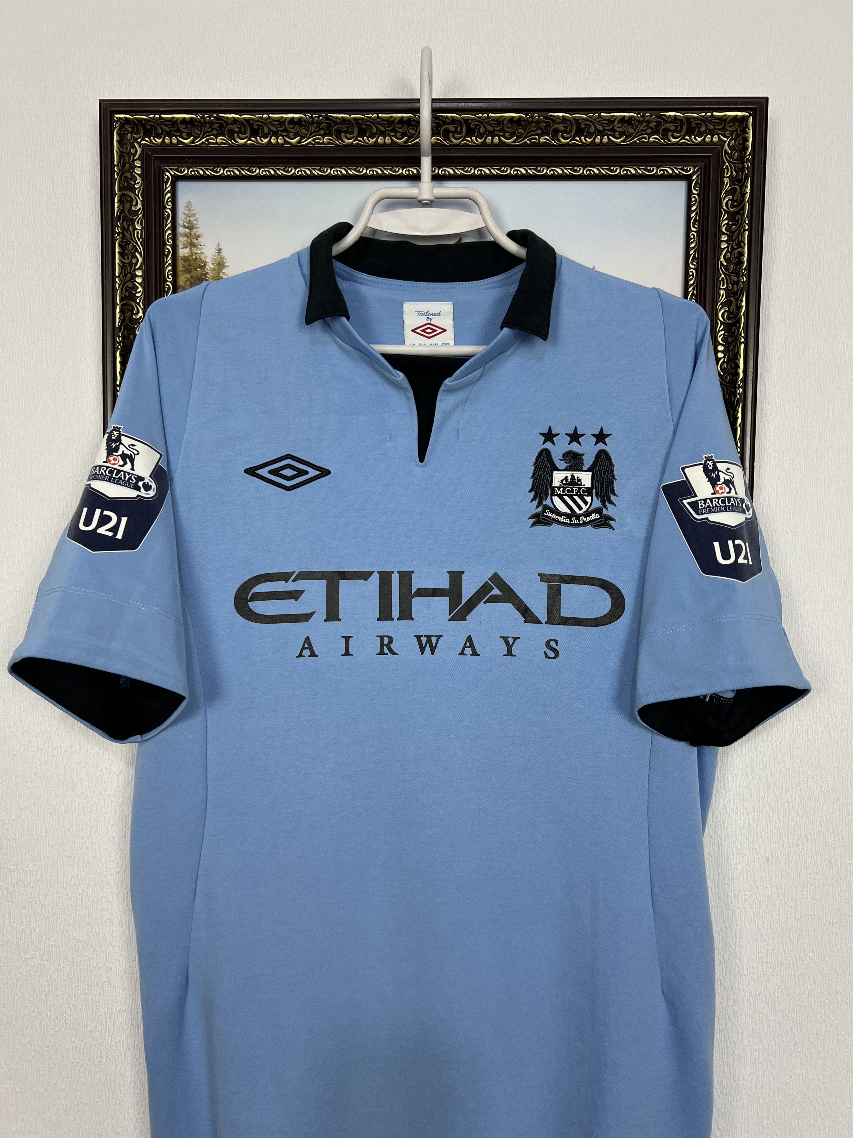 Umbro Manchester City Home football shirt 2012 #11 U21 Nike Size US M / EU 48-50 / 2 - 2 Thumbnail