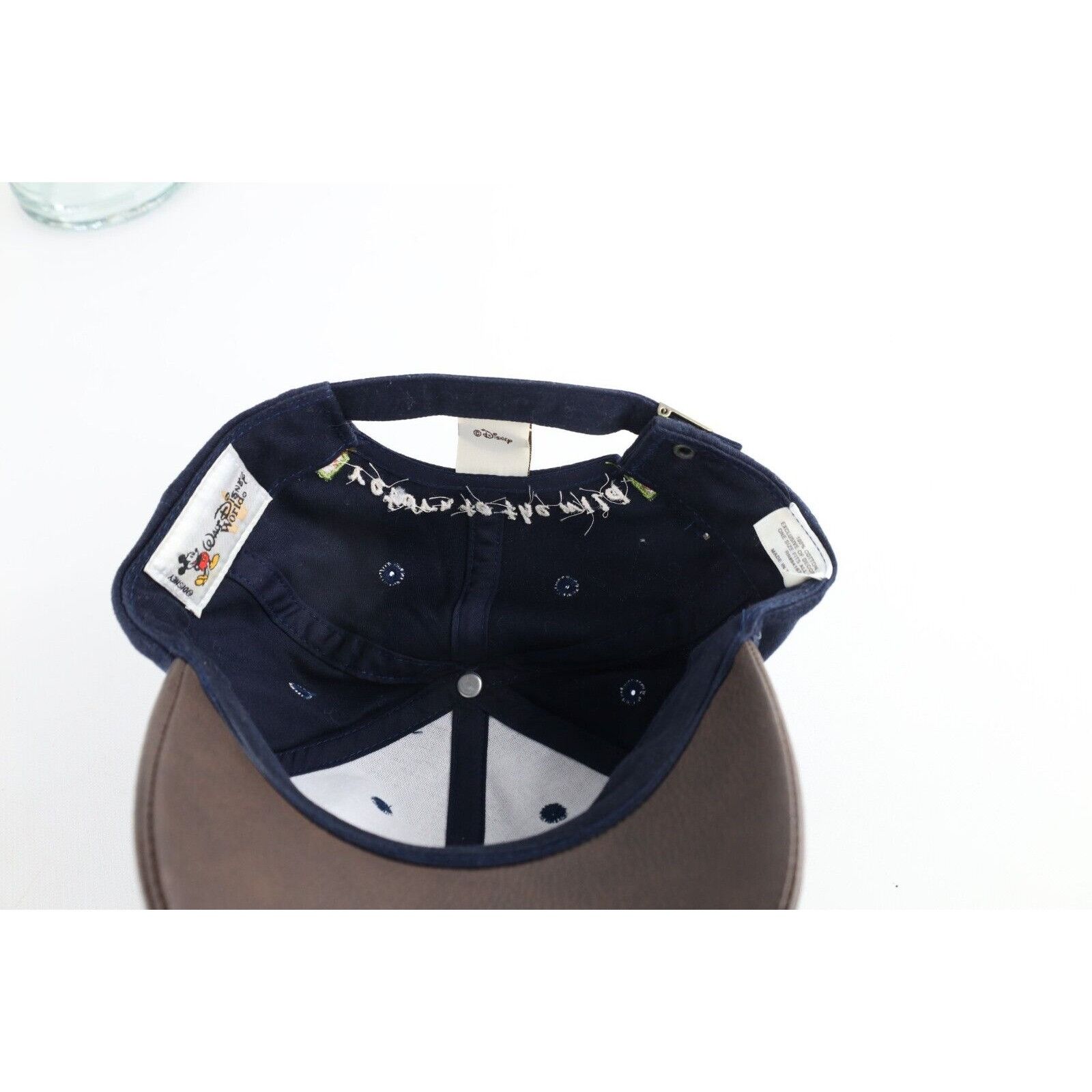 Disney × Vintage Vintage 90s Disney Animal Kingdom Leather Trim Hat Size ONE SIZE - 10 Thumbnail