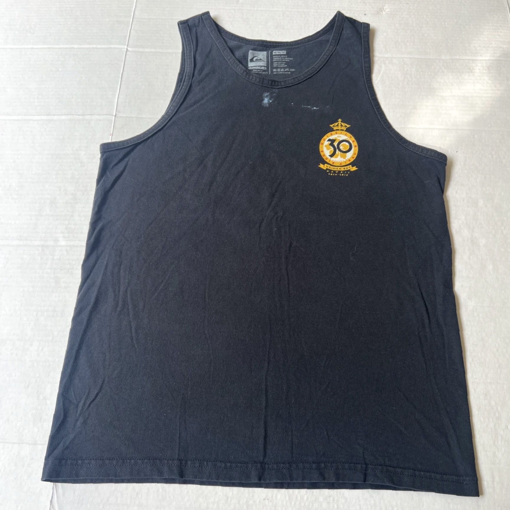 Quiksilver VINTAGE Eddie Aikau Shirt L Black Graphic Print 90s Surfing Quiksilver USA Beach Hawaiian Men Mens Regular Sleeveless Crew Neck Vintage Tee Size US L / EU 52-54 / 3 - 4 Thumbnail