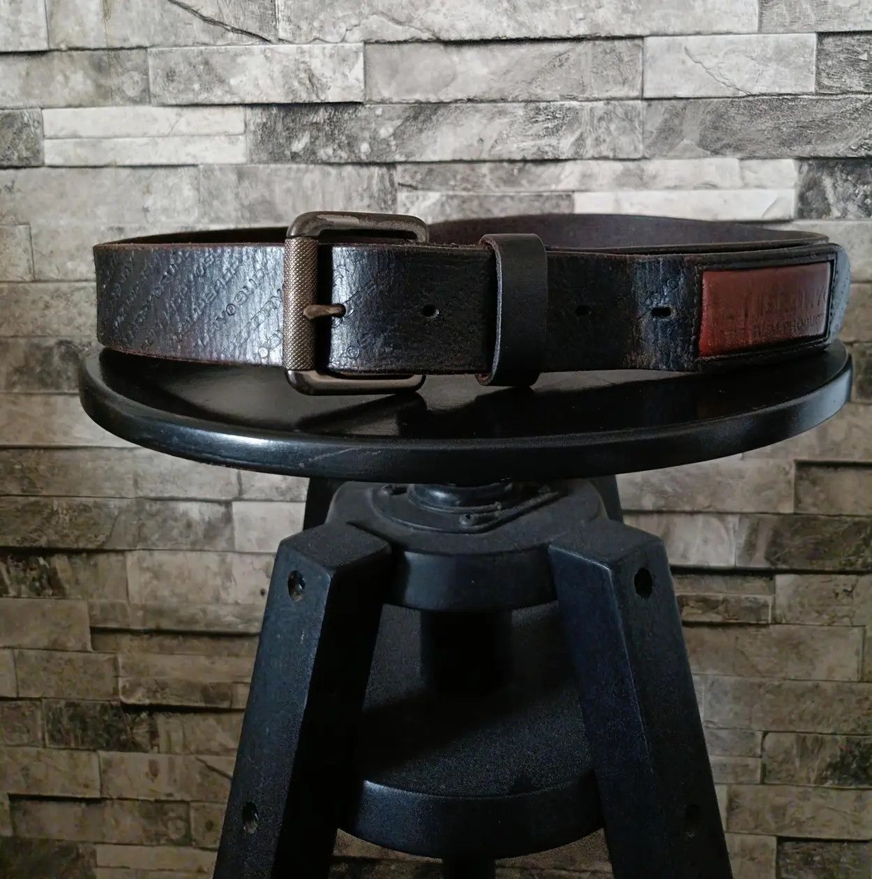 Superdry Superdry monogram leather belt Size 32 - 4 Thumbnail