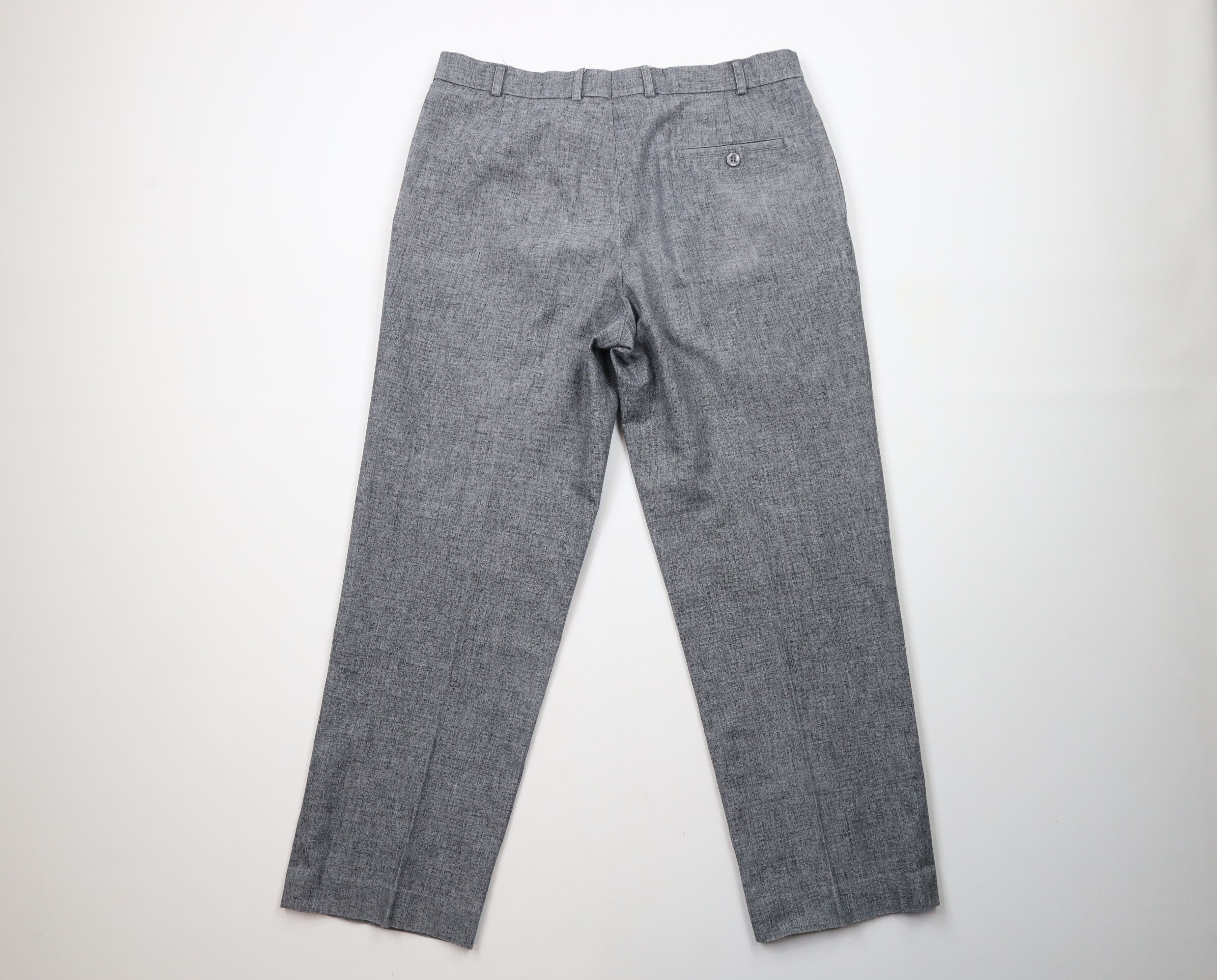 Vintage Vintage 90s Streetwear Linen Pleated Chino Pants Gray Size US 34 / EU 50 - 9 Thumbnail