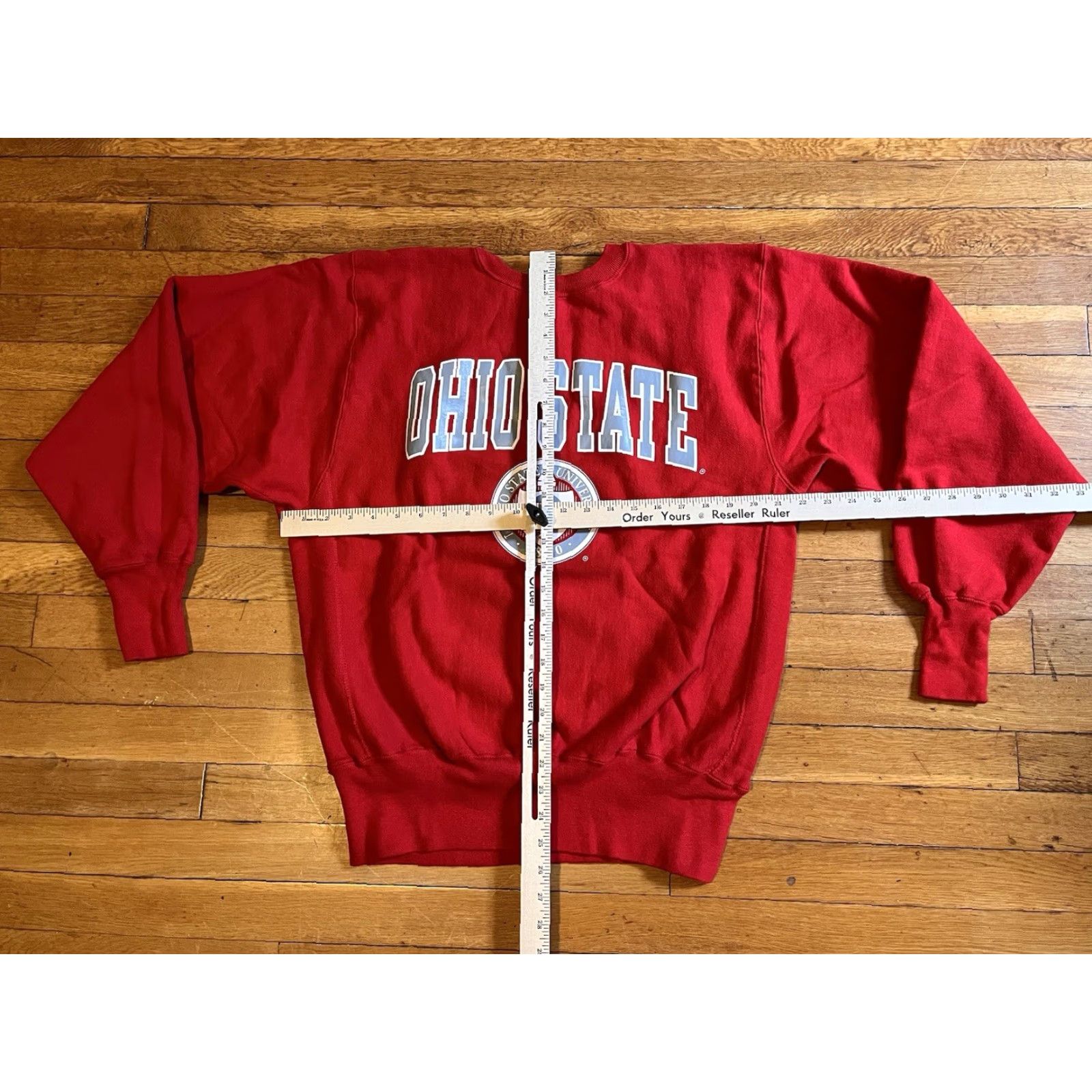 Champion VINTAGE Champion Reverse Weave Sweatshirt Men’s Large Ohio State Red 90s USA Logo Graphic Print College Sports Shirt Size US L / EU 52-54 / 3 - 7 Thumbnail
