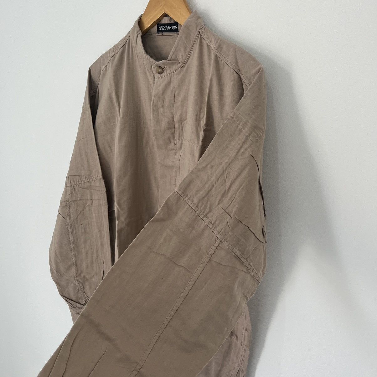 Issey Miyake Issey Miyake Mandarin Collar Shirt Size US XL / EU 56 / 4 - 5 Thumbnail
