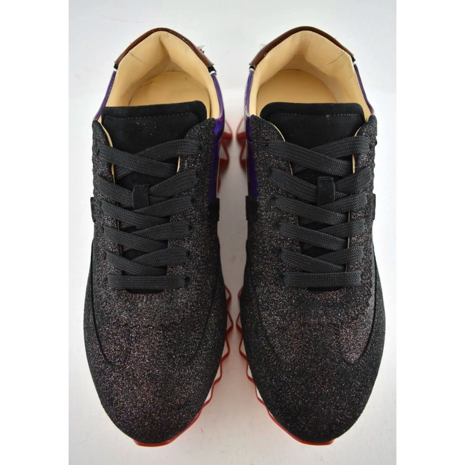 Christian Louboutin Christian Louboutin Mens Loubishark Flat Black Purple Size US 8 / EU 41 - 8 Thumbnail