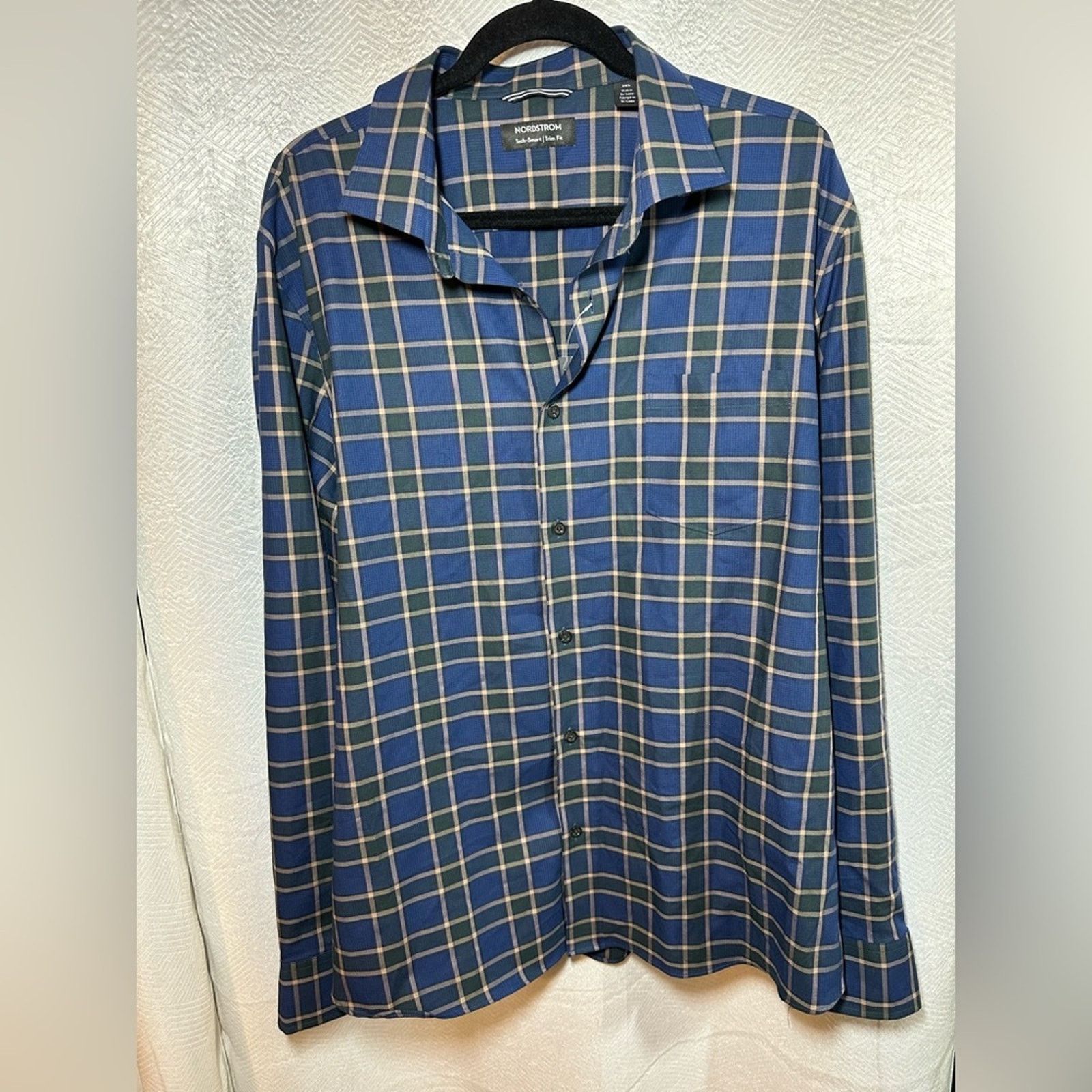 Nordstrom NWT Nordstrom Tech Smart Trim Fit Stretch Shirt Men’s Sz 2XL Size US XXL / EU 58 / 5 - 1 Thumbnail
