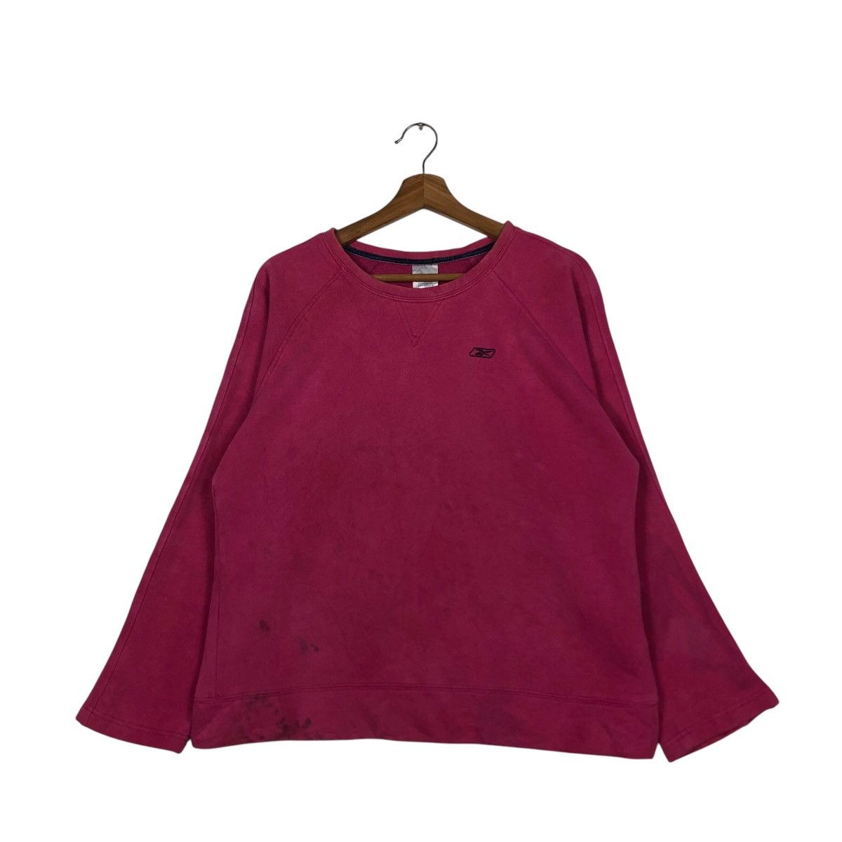 Japanese Brand 📌Vintage Sweatshirt Cropped Design Reebok Rich Pink Size US L / EU 52-54 / 3 - 2 Thumbnail