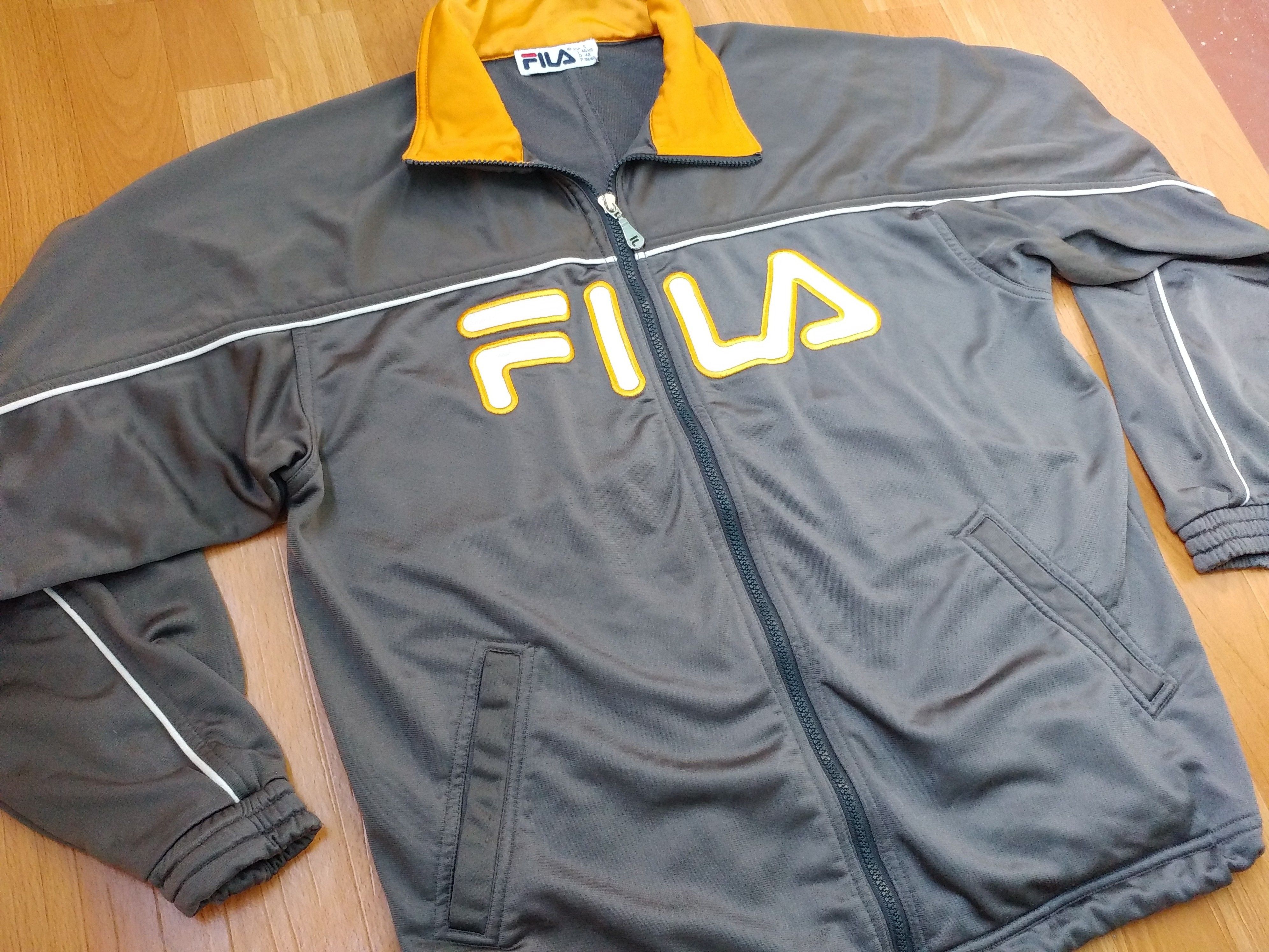 Fila × Vintage FILA jacket, gray, vintage track top, 90s hip hop, 1990s S Size US S / EU 44-46 / 1 - 6 Thumbnail