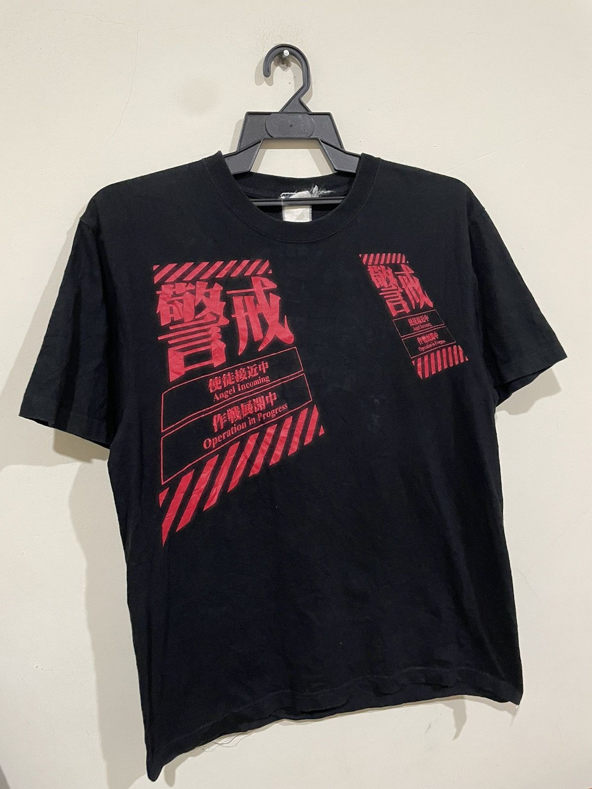 Anime × Japanese Brand Evangelion Genesis Angel Incoming Operation In Progress Tee Size US M / EU 48-50 / 2 - 2 Thumbnail