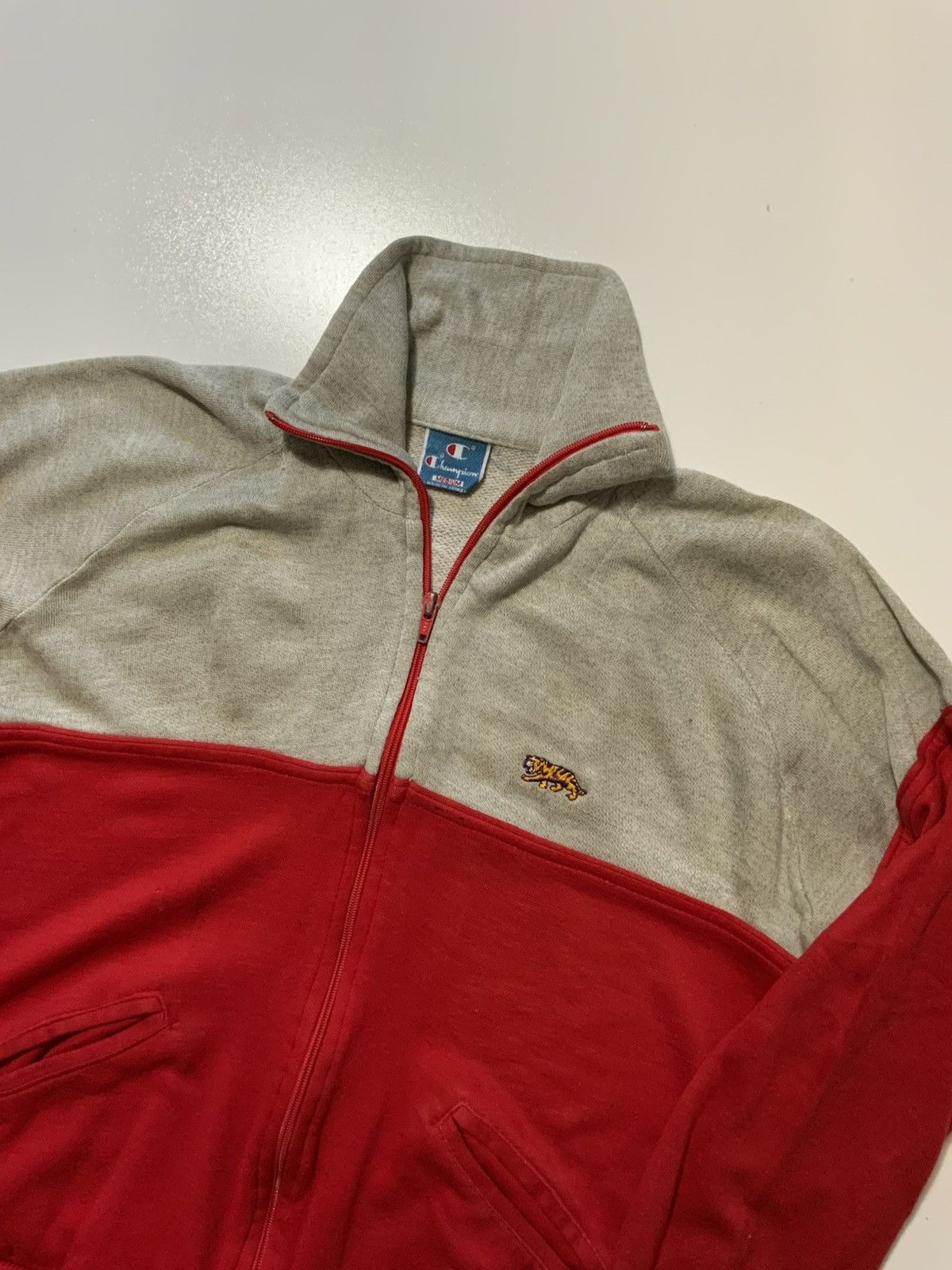 Champion Vintage 80s Champion Tiger Embroidered Full Zip Track Jacket Size US M / EU 48-50 / 2 - 3 Thumbnail