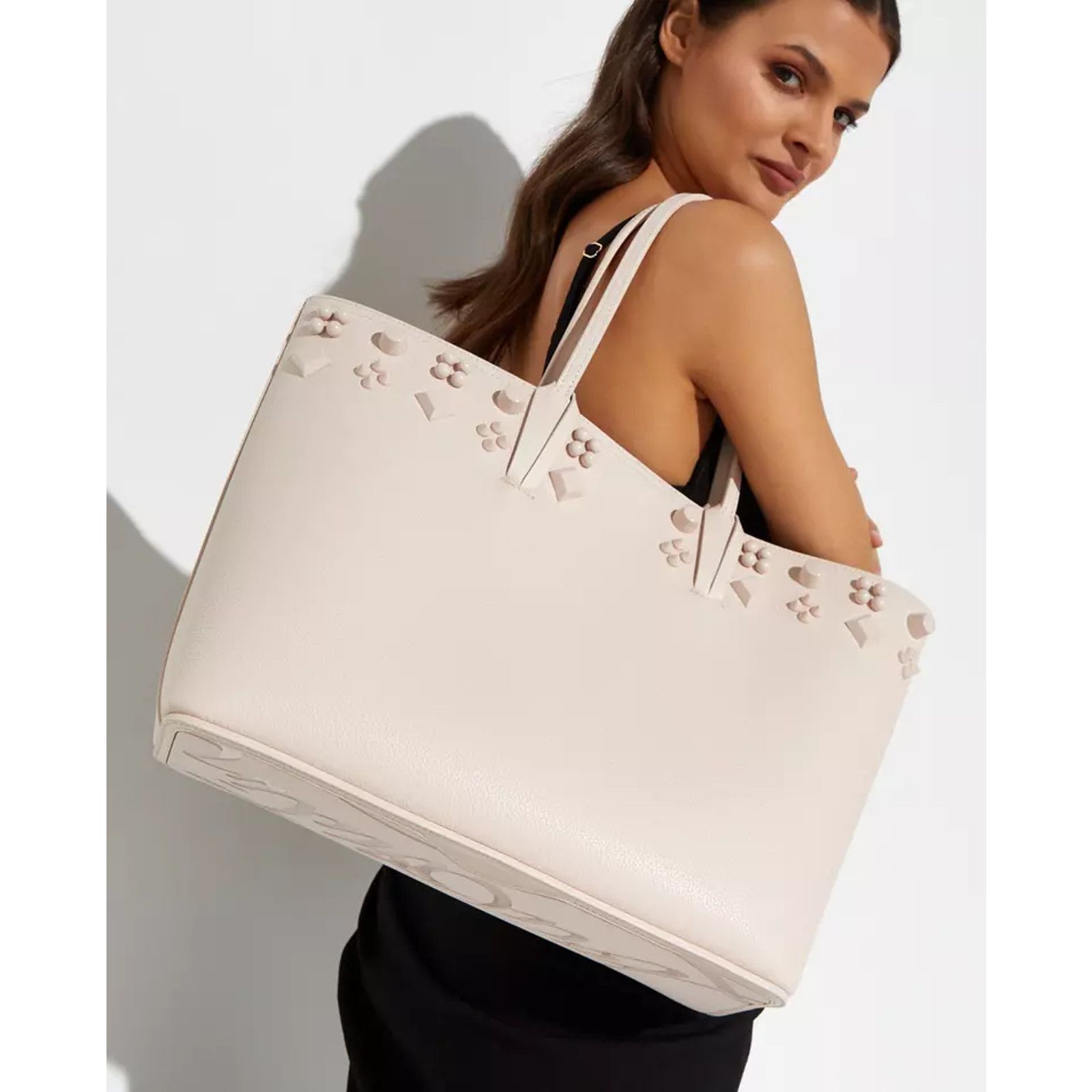 Christian Louboutin Christian Louboutin Leather Spike Tote Shoulder Bag Size ONE SIZE - 3 Thumbnail