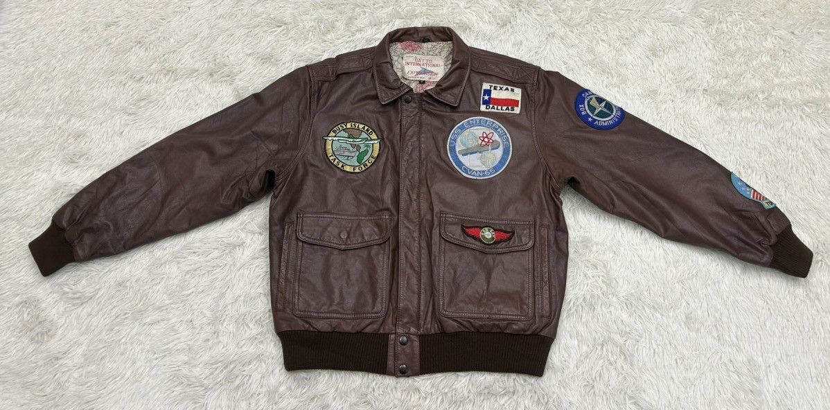 Genuine Leather × Vintage Gatto International Cow-Hide Leather Jacket Size US M / EU 48-50 / 2 - 4 Thumbnail
