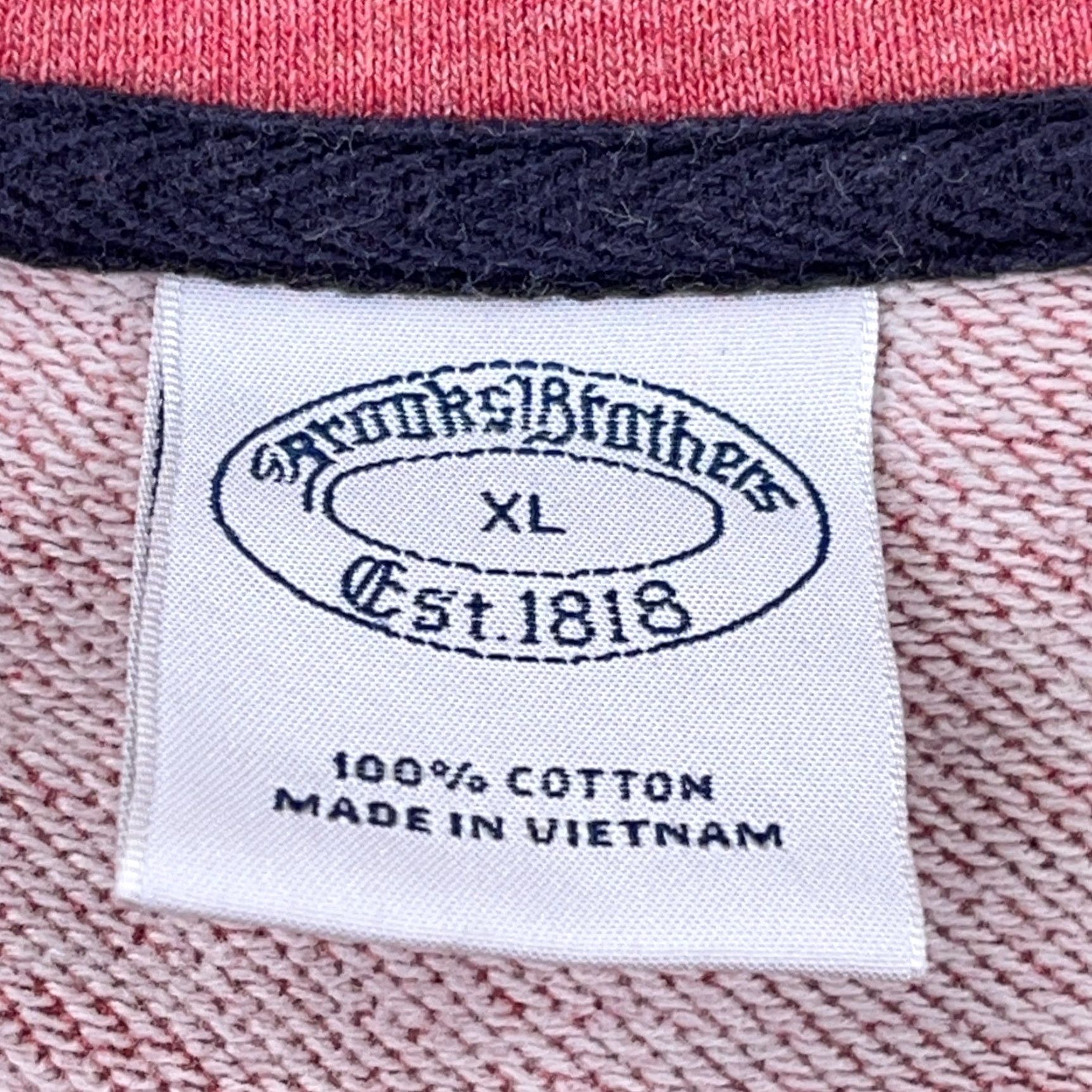 Brooks Brothers VINTAGE Brooks Brothers Sweater Men XL Pink Pullover Henley Sweatshirt Pockets Knit Logo Modern Preppy Sports Size US XL / EU 56 / 4 - 4 Thumbnail