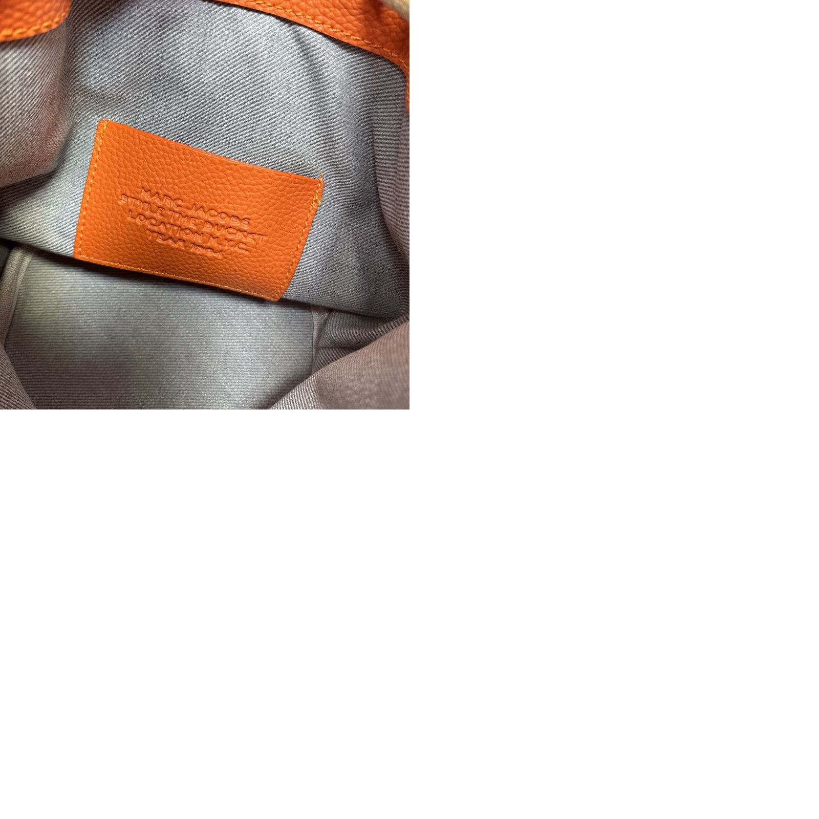 Marc Jacobs The Marc Jacob Bucket Bag Large Orange Leather Purse Size ONE SIZE - 9 Thumbnail