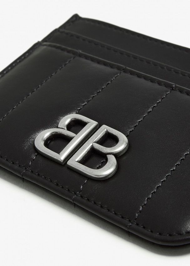 Balenciaga o1bcso1str0325 Size: OS / Monaco Card Holder Quilted Black Size ONE SIZE - 2 Thumbnail