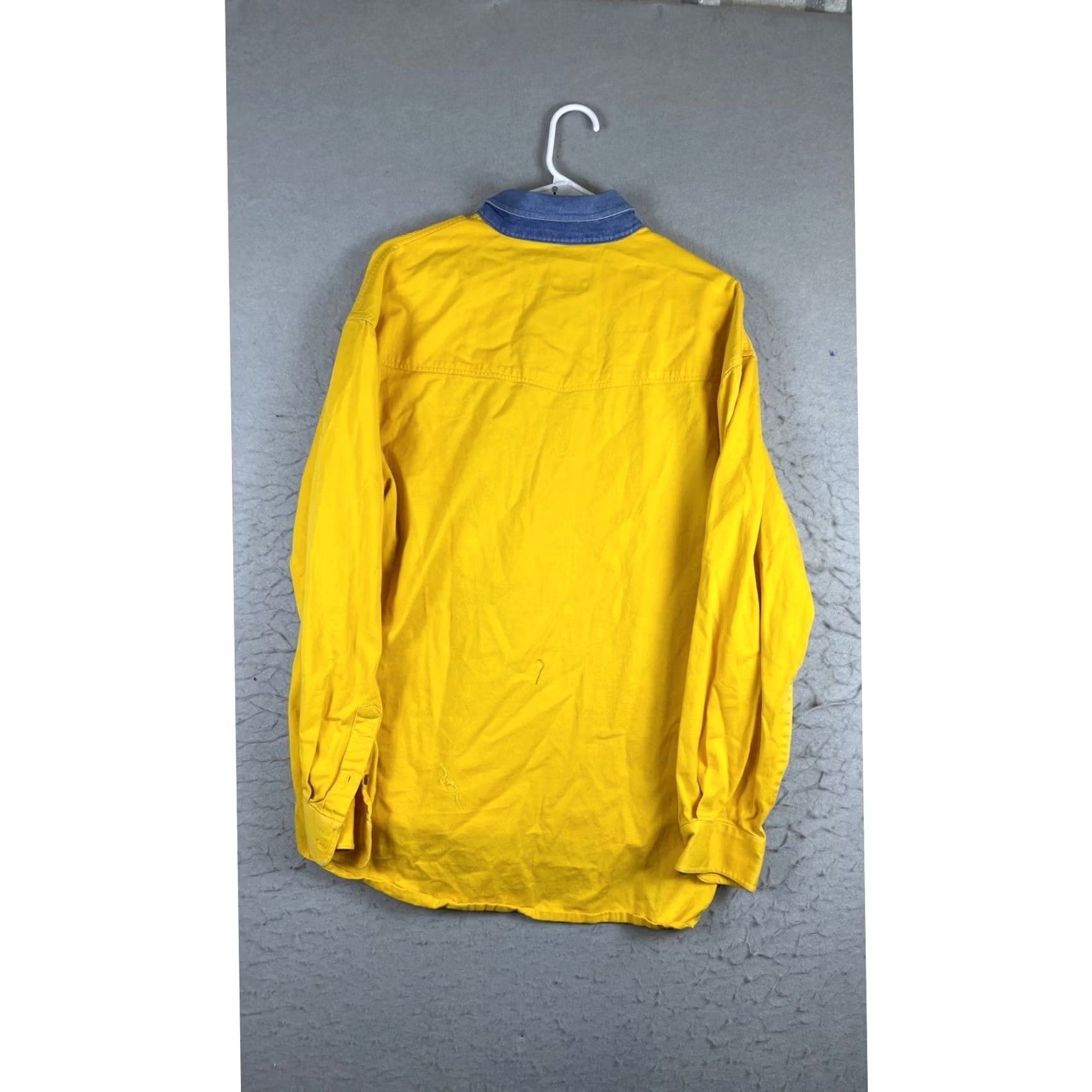 Roper Roper Mens L Yellow Denim Collar Western Button Up Shirt Size US L / EU 52-54 / 3 - 3 Thumbnail