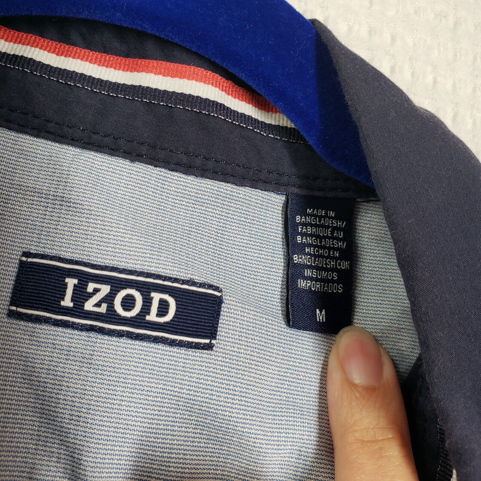 Izod Izod American Flag Button Down Shirt Mens Medium Blue Size US M / EU 48-50 / 2 - 3 Thumbnail