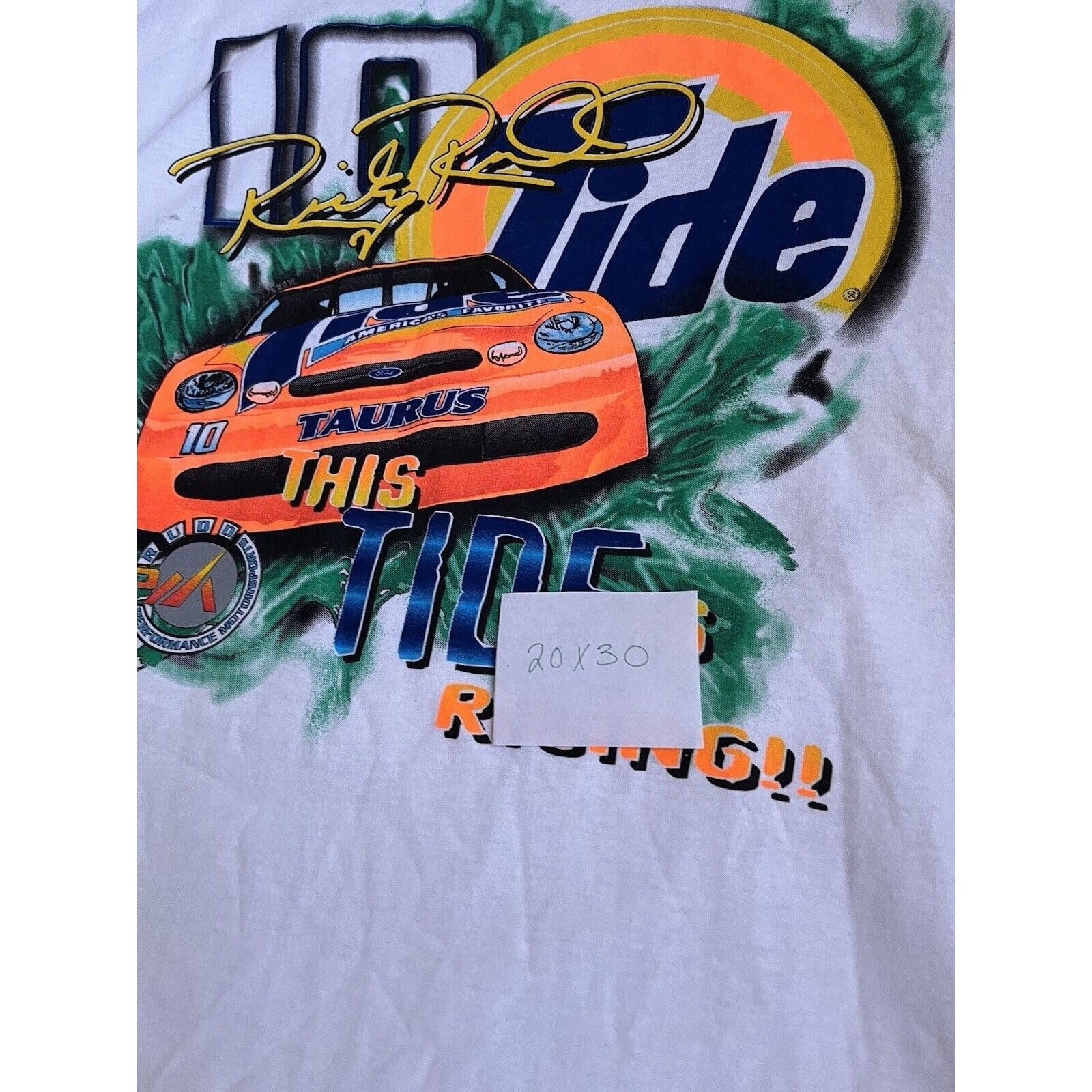 NASCAR VINTAGE NASCAR RICKY RUDD #10 TIDE FORD TAURUS RACING TEE L Size US L / EU 52-54 / 3 - 6 Thumbnail