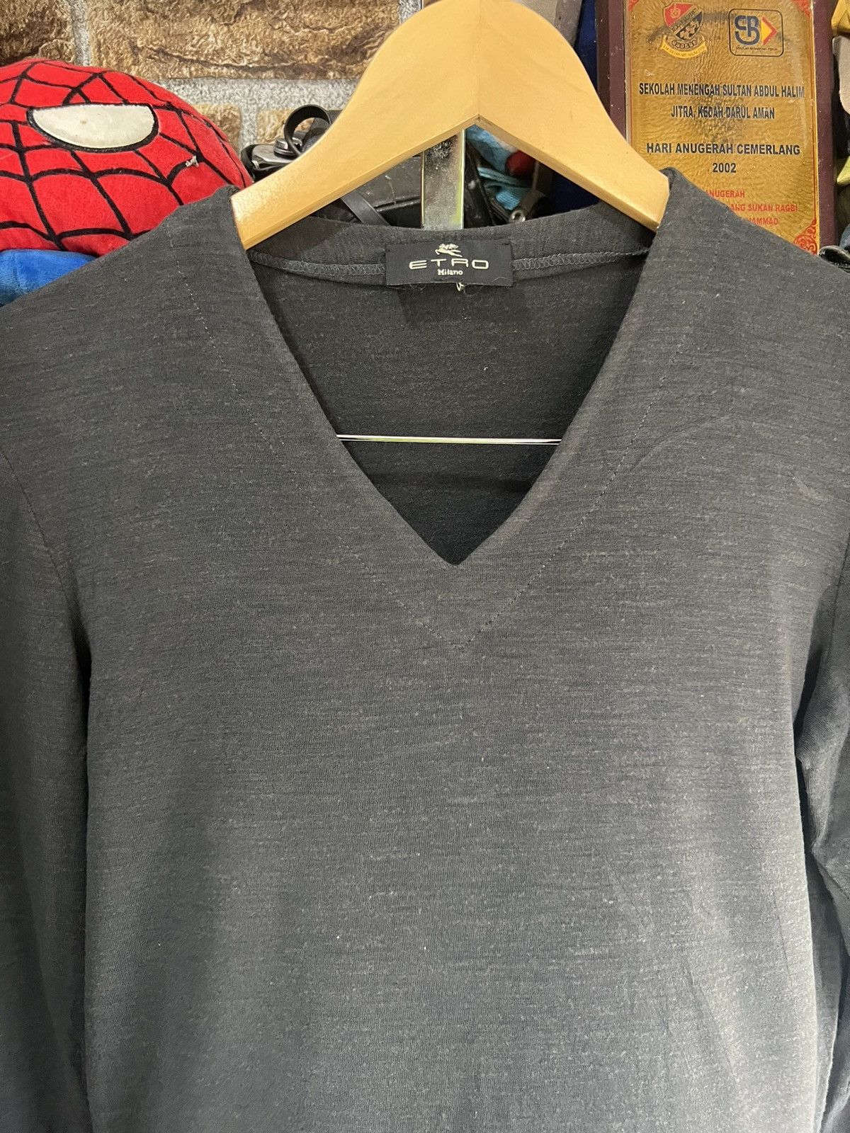 Etro 🔥Made in Italy Etro Milano Cropped V Neck Long Sleeves Size US S / EU 44-46 / 1 - 4 Thumbnail