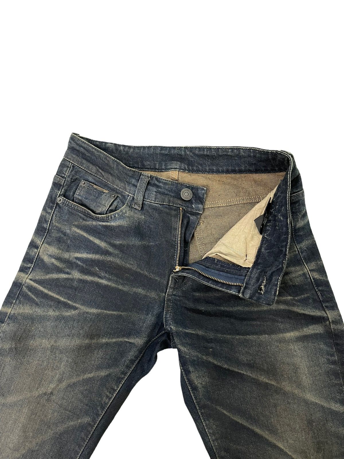 Japanese Brand Flare Jeans Slim AVH Distress Stretch Boot Cut 6🟦4 Size US 30 / EU 46 - 10 Thumbnail
