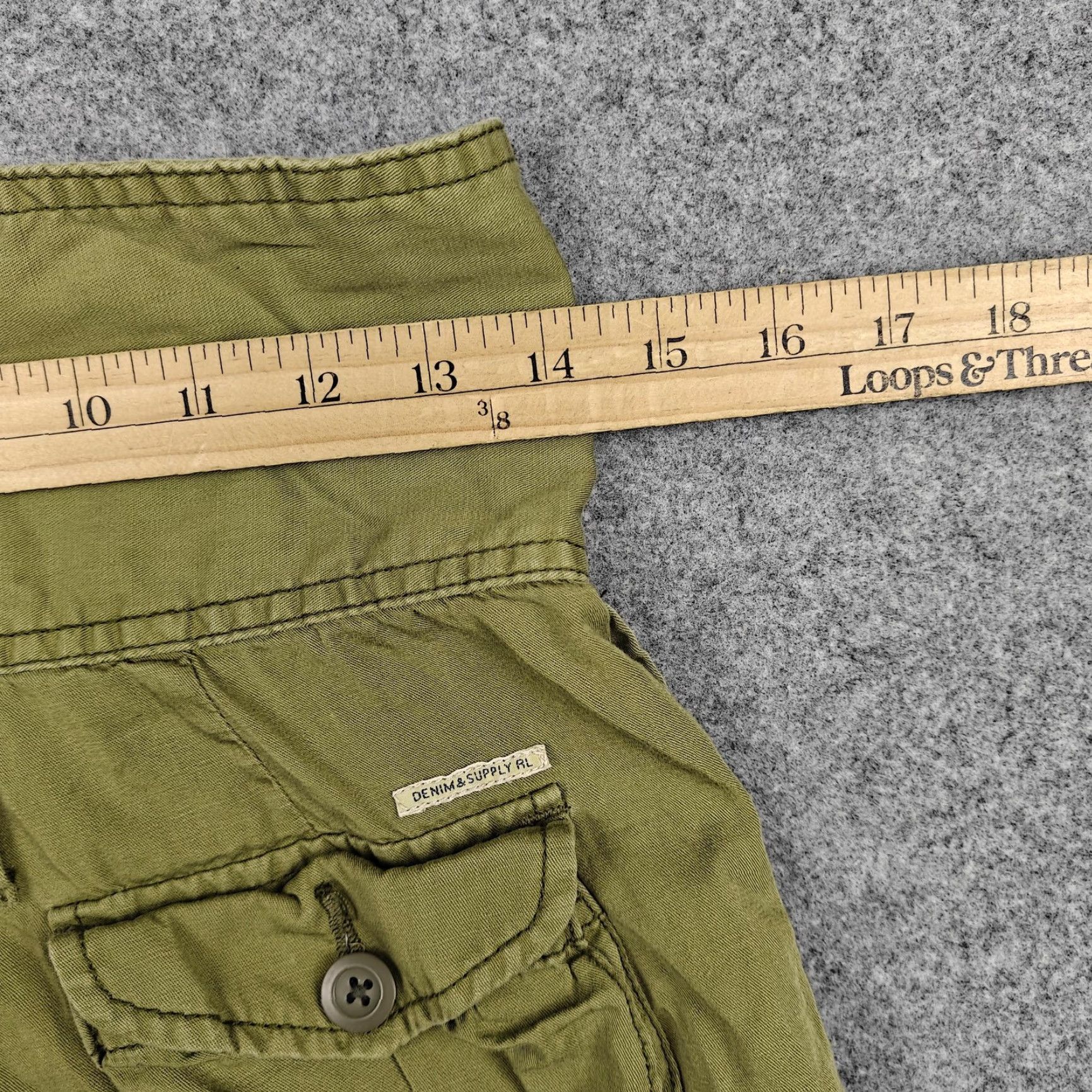 Vintage Denim & Supply Ralph Lauren Pants Womens 2S Green Cargo High Rise Cuffed Jogger Size 26" / US 2 / IT 38 - 6 Thumbnail
