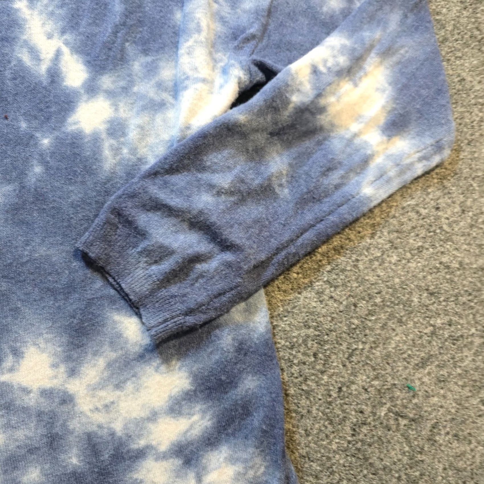 Vintage Tempo Paris Sweater Womens Large Blue Tie Dye Long Sleeve V Neck Casual Pullover Knit Top Size L / US 10 / IT 46 - 3 Thumbnail
