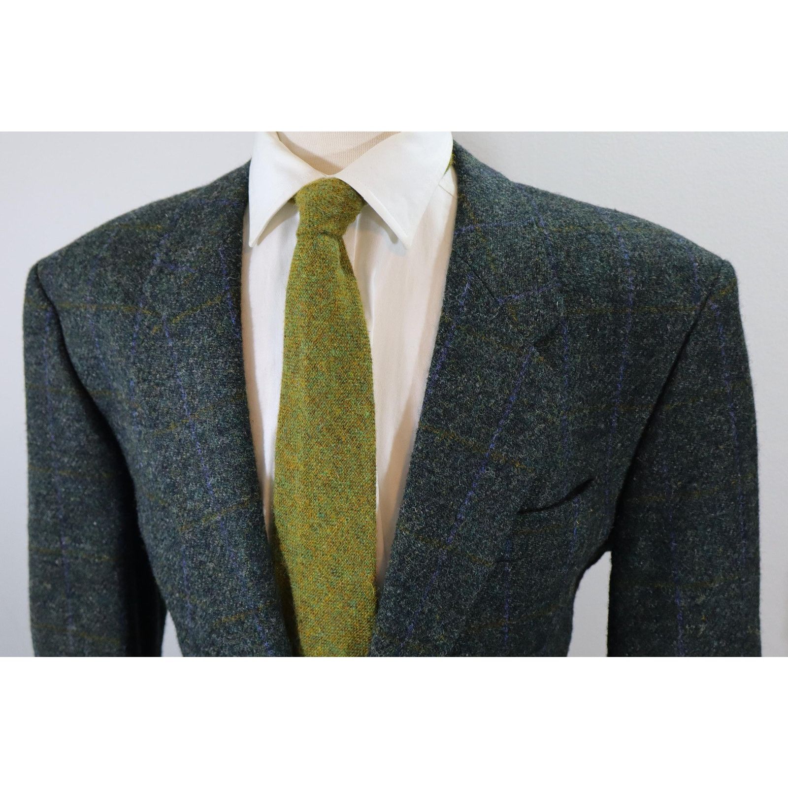 Harris Tweed 46R Vintage Westbury Harris Tweed Forest Green Men's Blazer Size 46R - 2 Thumbnail
