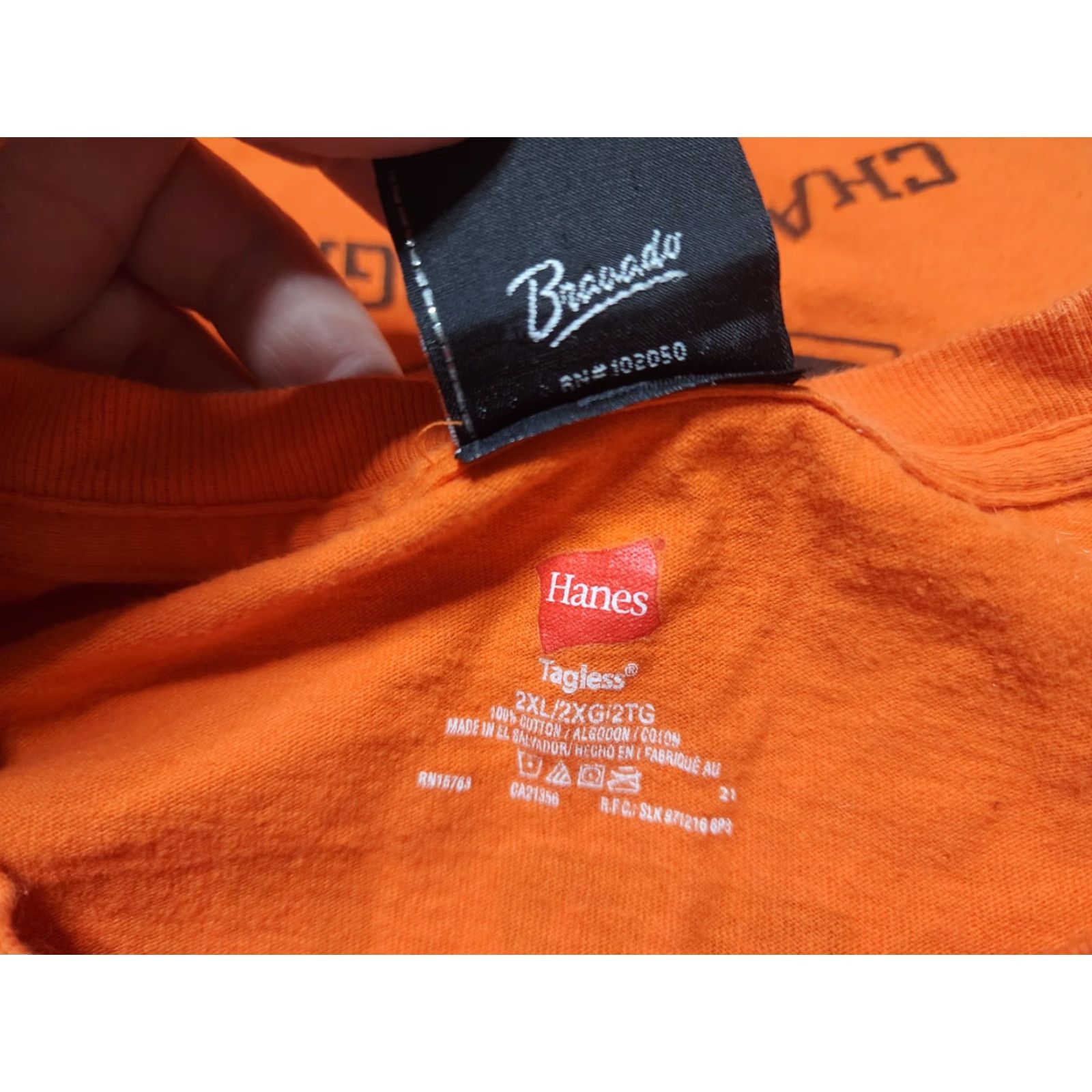 Harley Davidson VINTAGE Harley-Davidson Men's 2XL T-Shirt Short Sleeve Cotton Motorcycle Pockets Orange 2010s Size US XXL / EU 58 / 5 - 7 Thumbnail