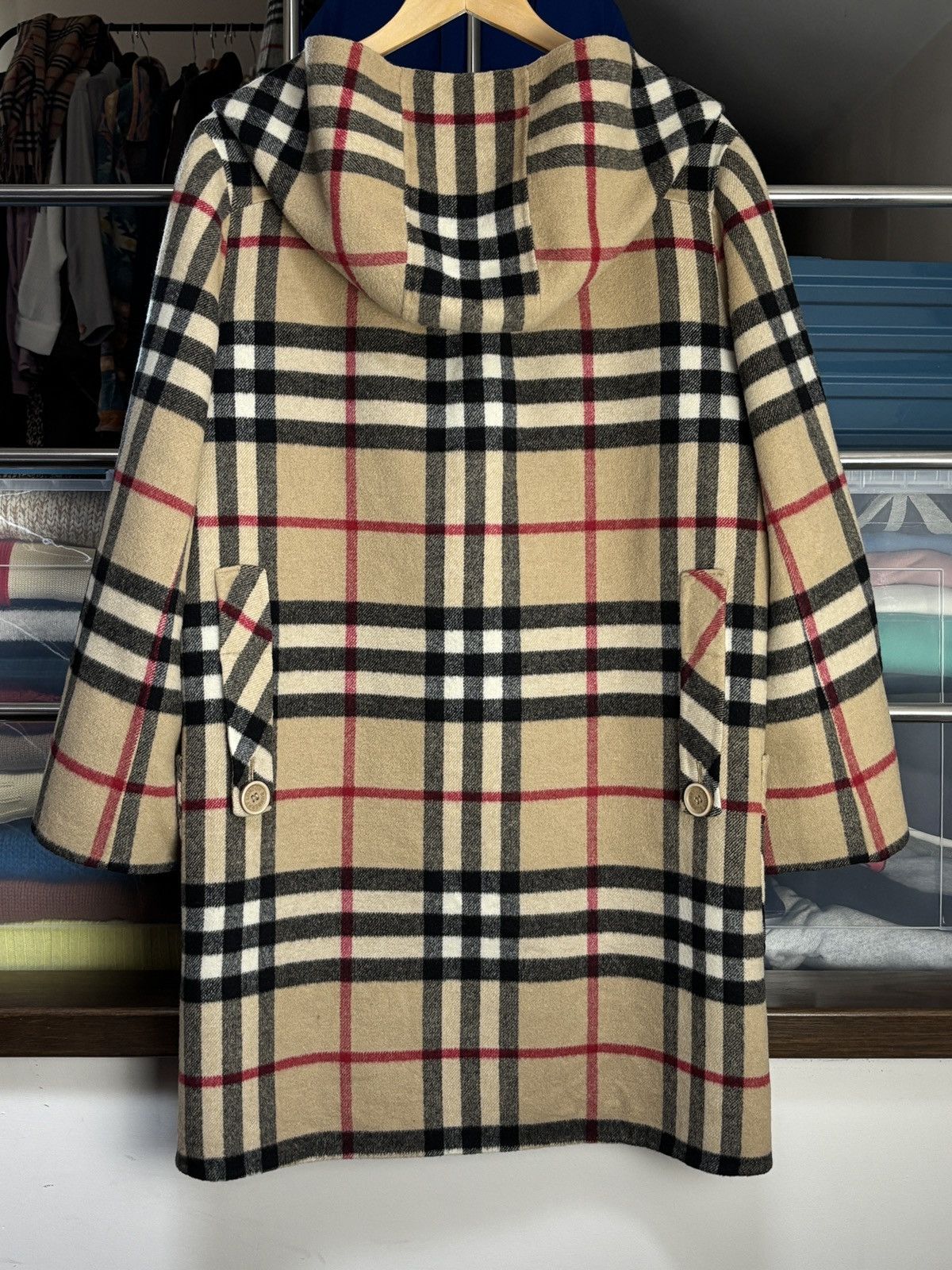 Burberry Burberry Cashmere Nova Check Hooded Coat Size S / US 4 / IT 40 - 3 Thumbnail