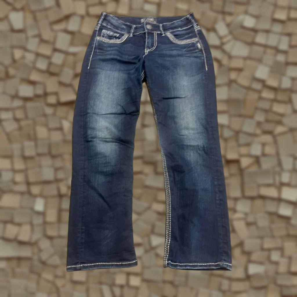 Silver Jeans Co. Silver Jeans Co. Jeans Women W27 Blue Denim SUKI Capris Pockets Size 27" / US 4 / IT 40 - 1 Thumbnail