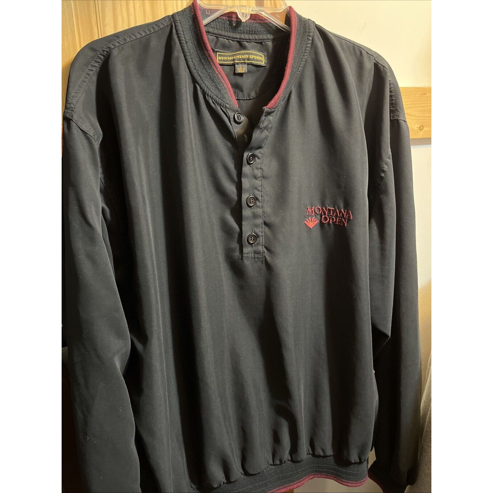 Other Sun Mountain Vintage Men’s L Black Pullover Golf Windbreaker Size US L / EU 52-54 / 3 - 2 Thumbnail