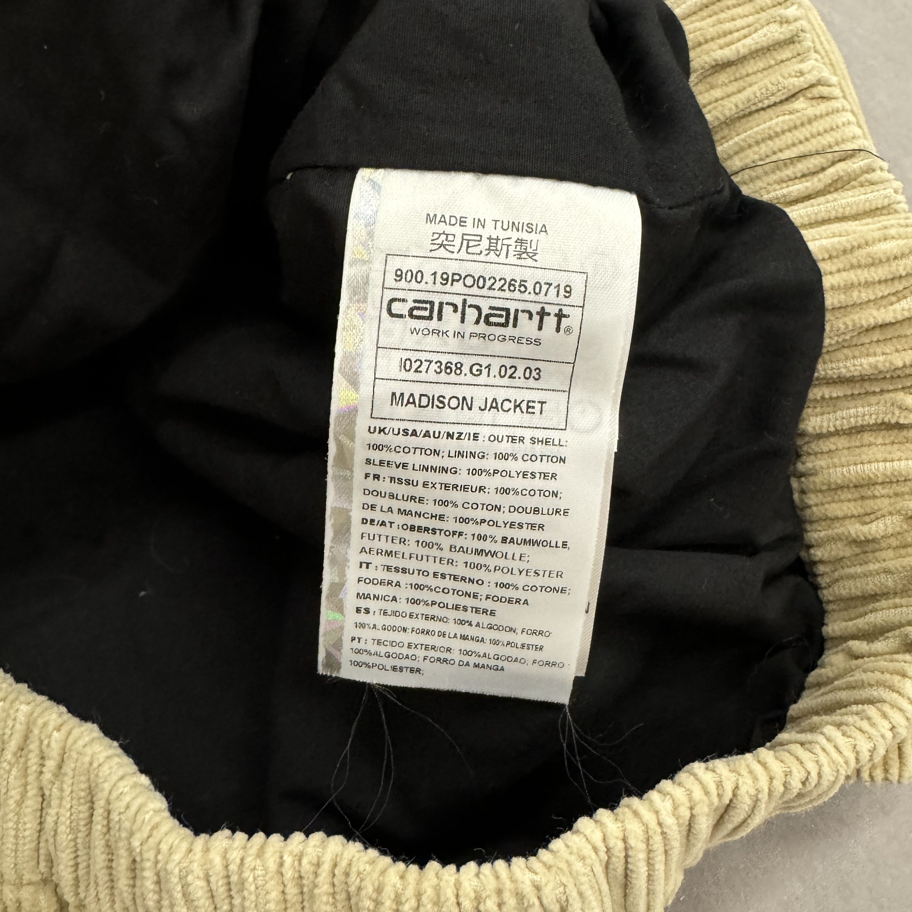 Carhartt × Carhartt Wip Carhartt Wip Madison Jacket Beige Corduroy M Size US M / EU 48-50 / 2 - 5 Thumbnail