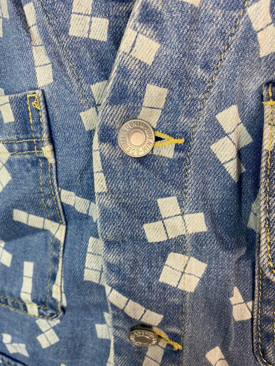 H&M H&M x Tetris puzzle game fullprint denim vest Size US L / EU 52-54 / 3 - 8 Thumbnail
