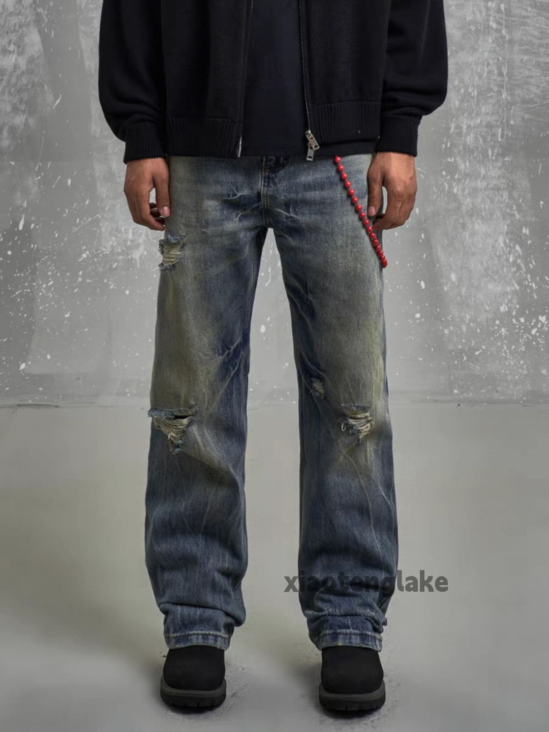 Jean × Vintage washed faded ripped yuppie y2k cleanfit jeans Size US 34 / EU 50 - 2 Thumbnail