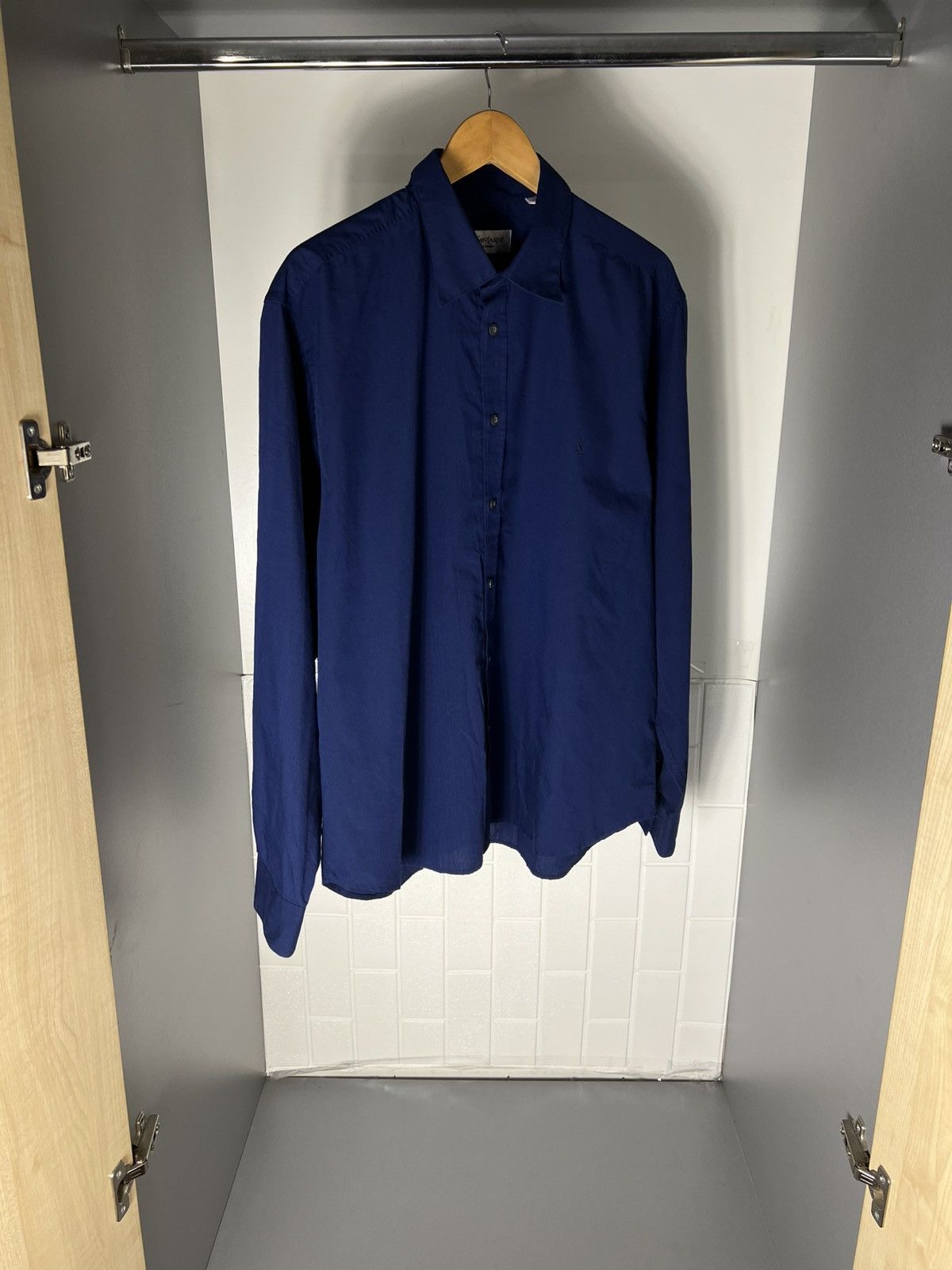 Saint Laurent Paris VINTAGE YVES SAINT LAURENT CLASSIC DESIGNER SHIRT CASUAL 90s Size US XL / EU 56 / 4 - 3 Thumbnail
