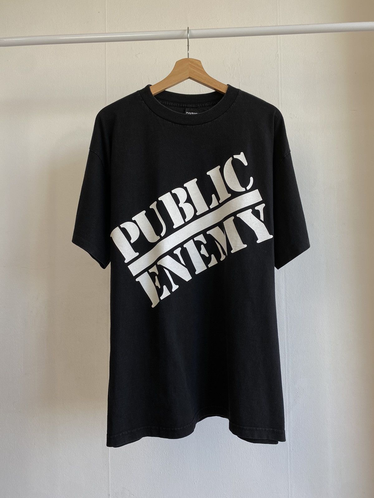 image of Rap Tees Vintage 90's Public Enemy Rap Tee in Black, Men's (Size XL)