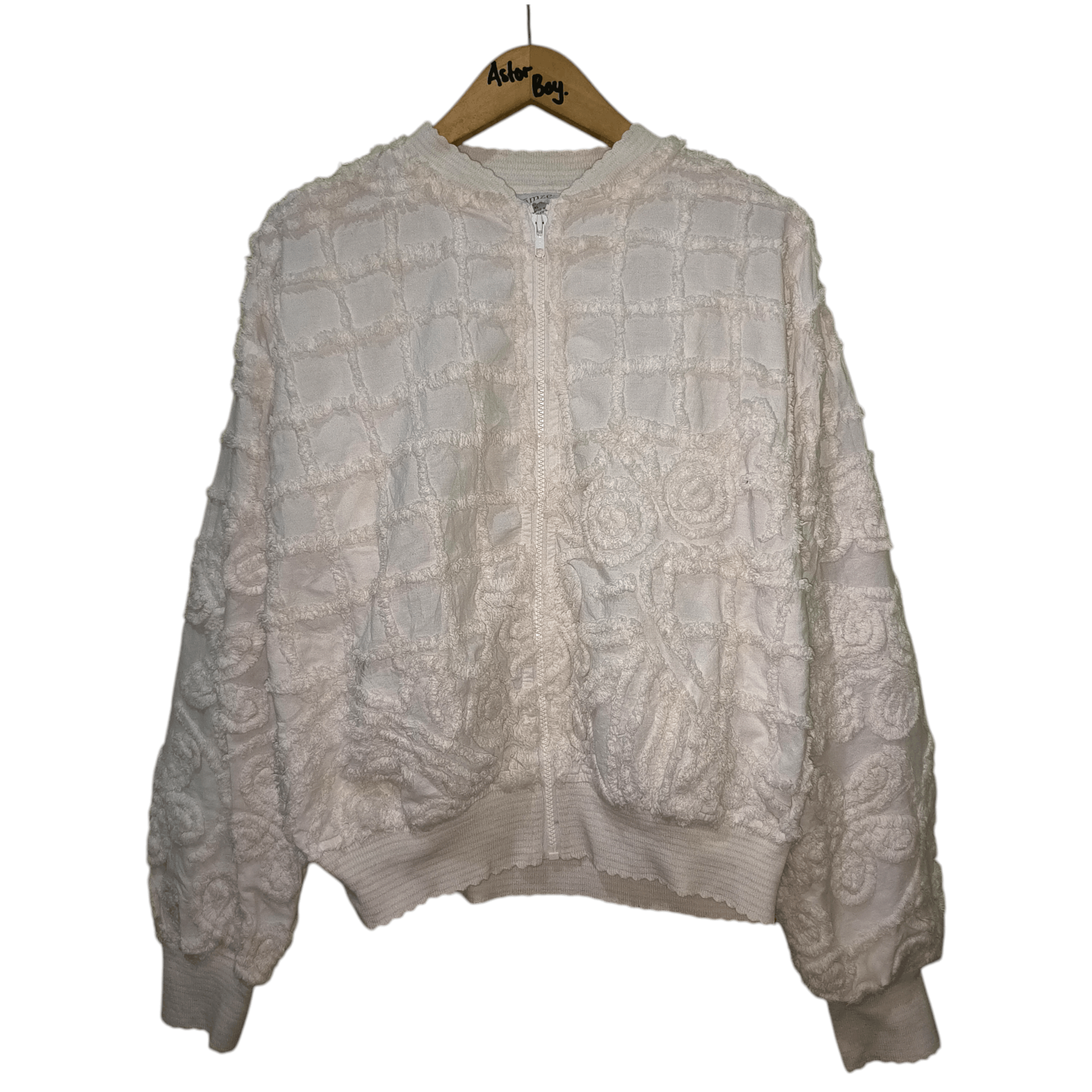 Vintage Vintage 1980s Damze Towel Flower Pattern Jacket Size XL / US 12-14 / IT 48-50 - 1 Thumbnail