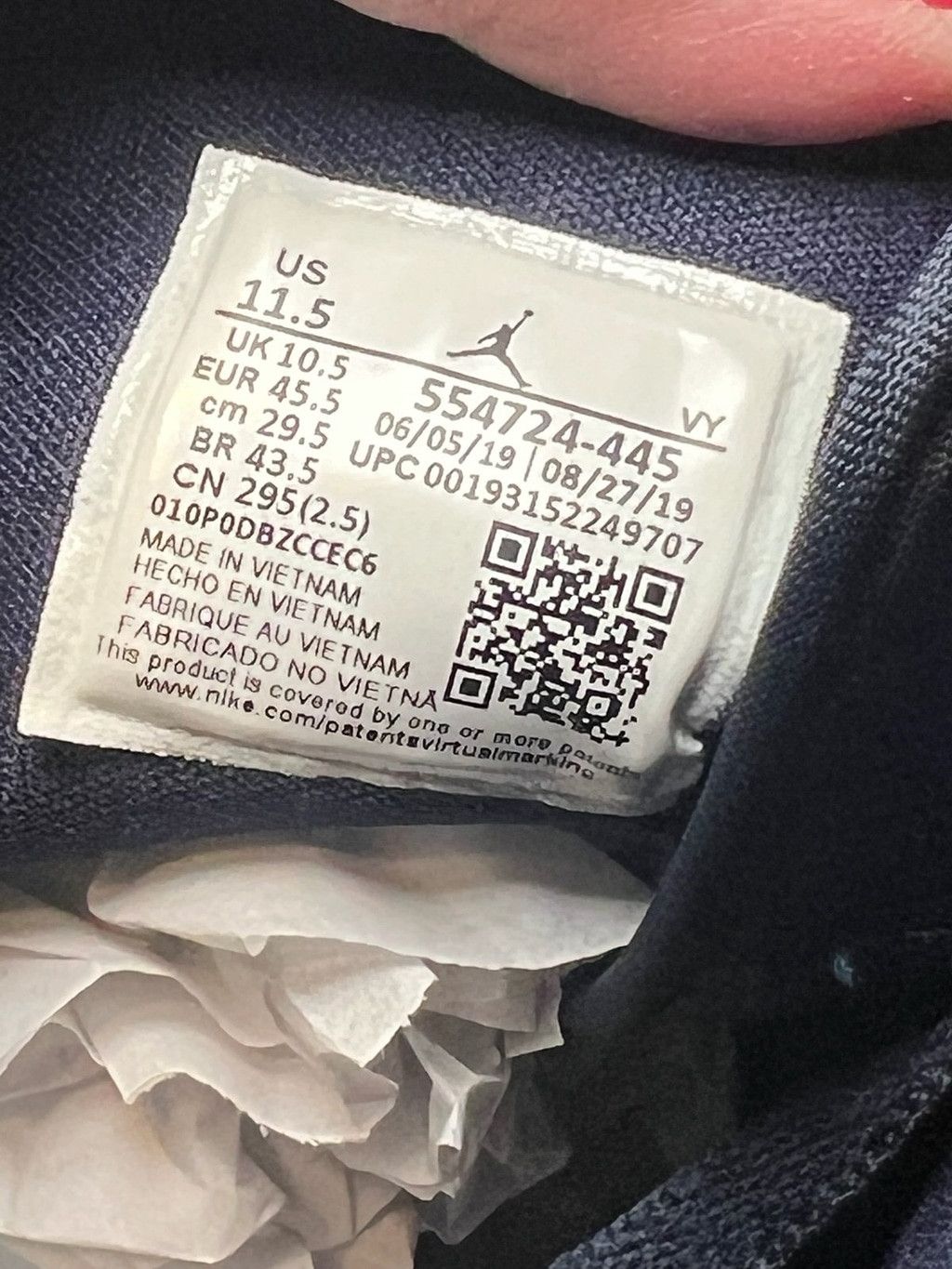 Nike Nike Air Jordan 1 Mid Obsidian Sanded Purple Size US 11.5 / EU 44-45 - 7 Thumbnail